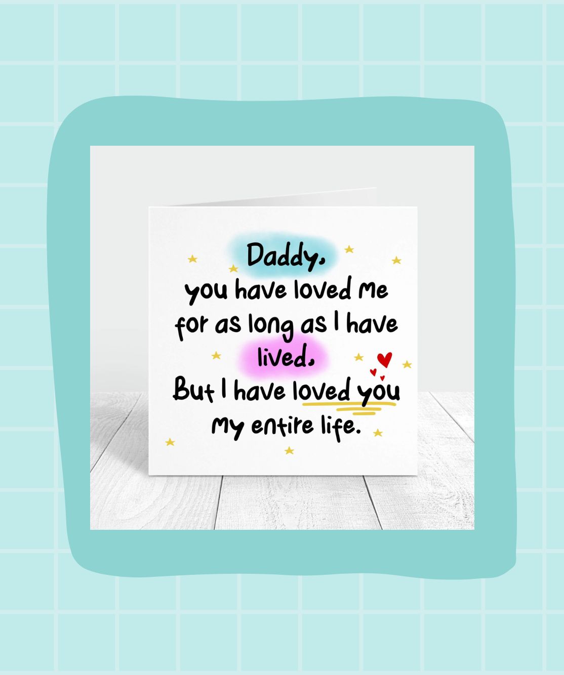 daddy personalised greeting card