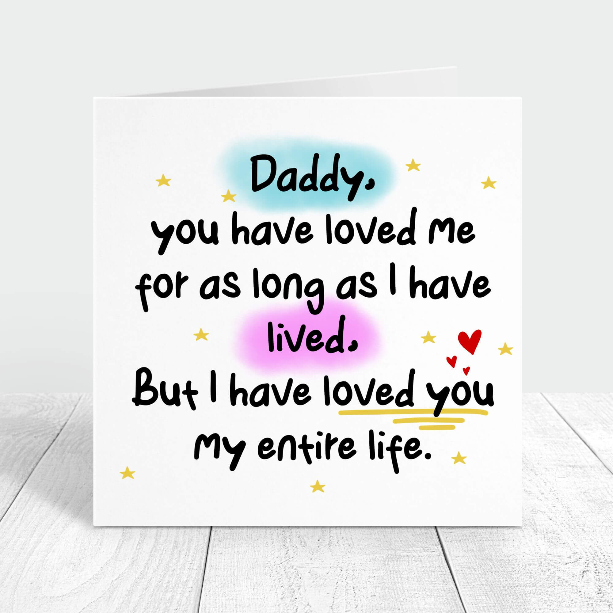daddy personalised greeting card