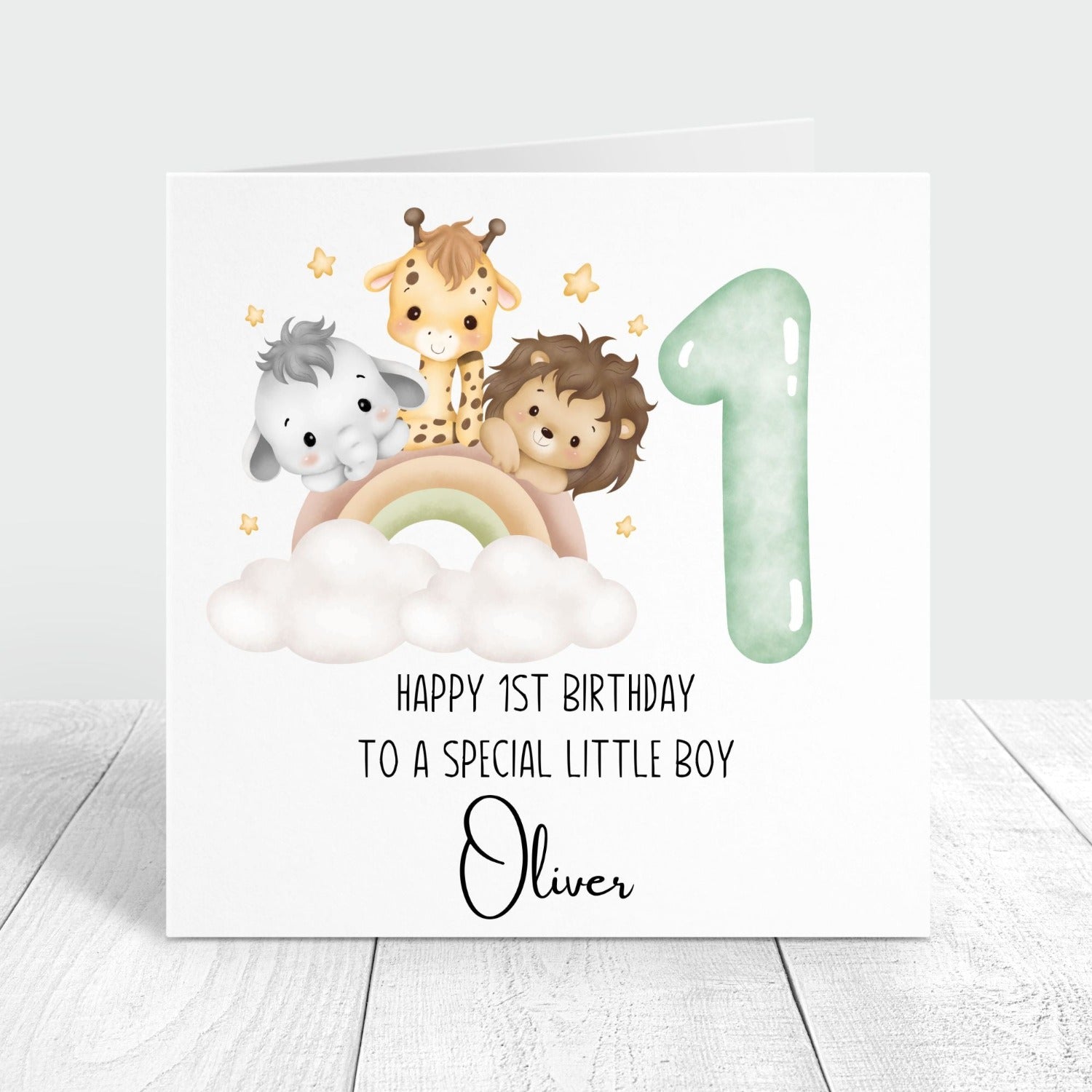 happy 1st birthday to a special little boy personalised card