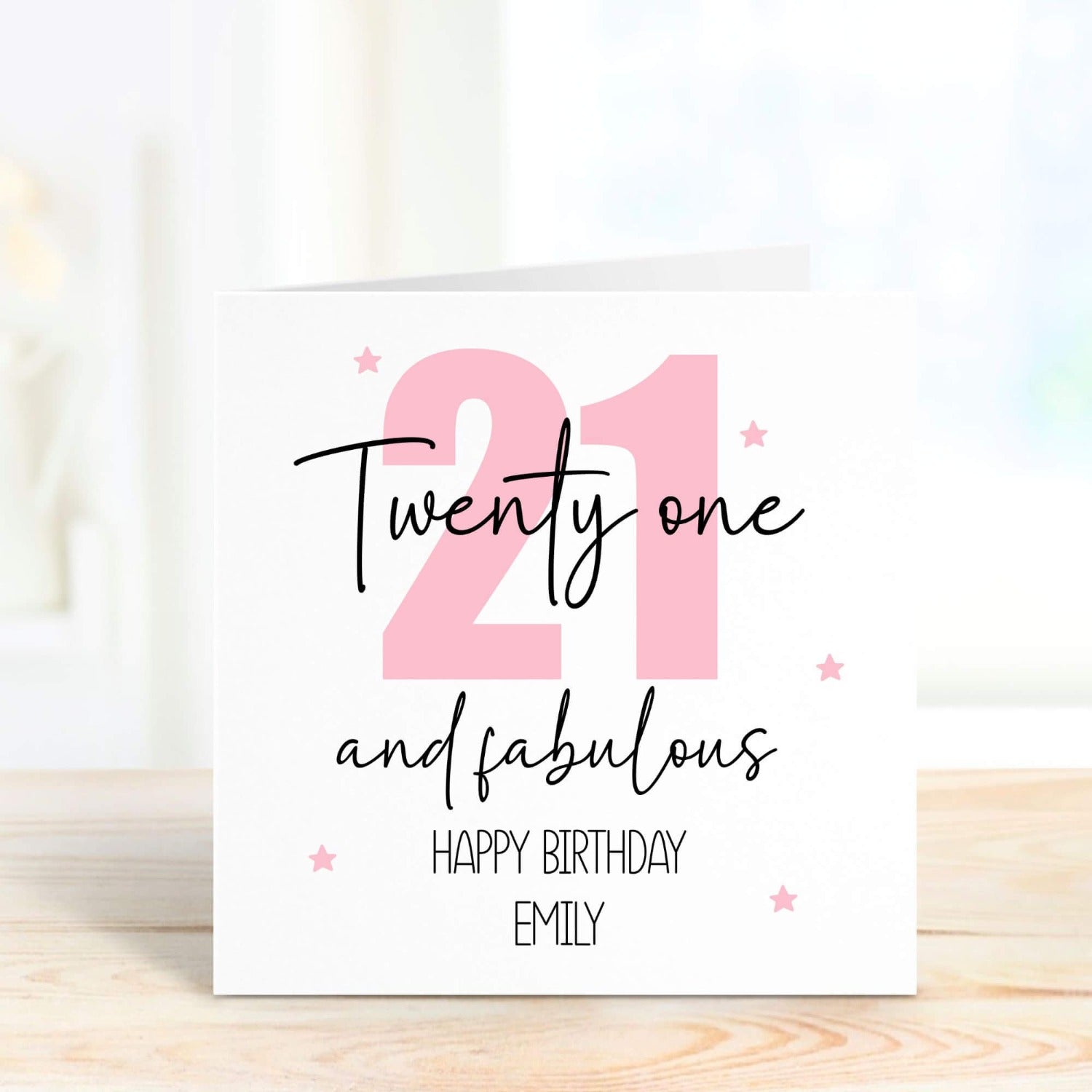 twenty one personalised birthday card