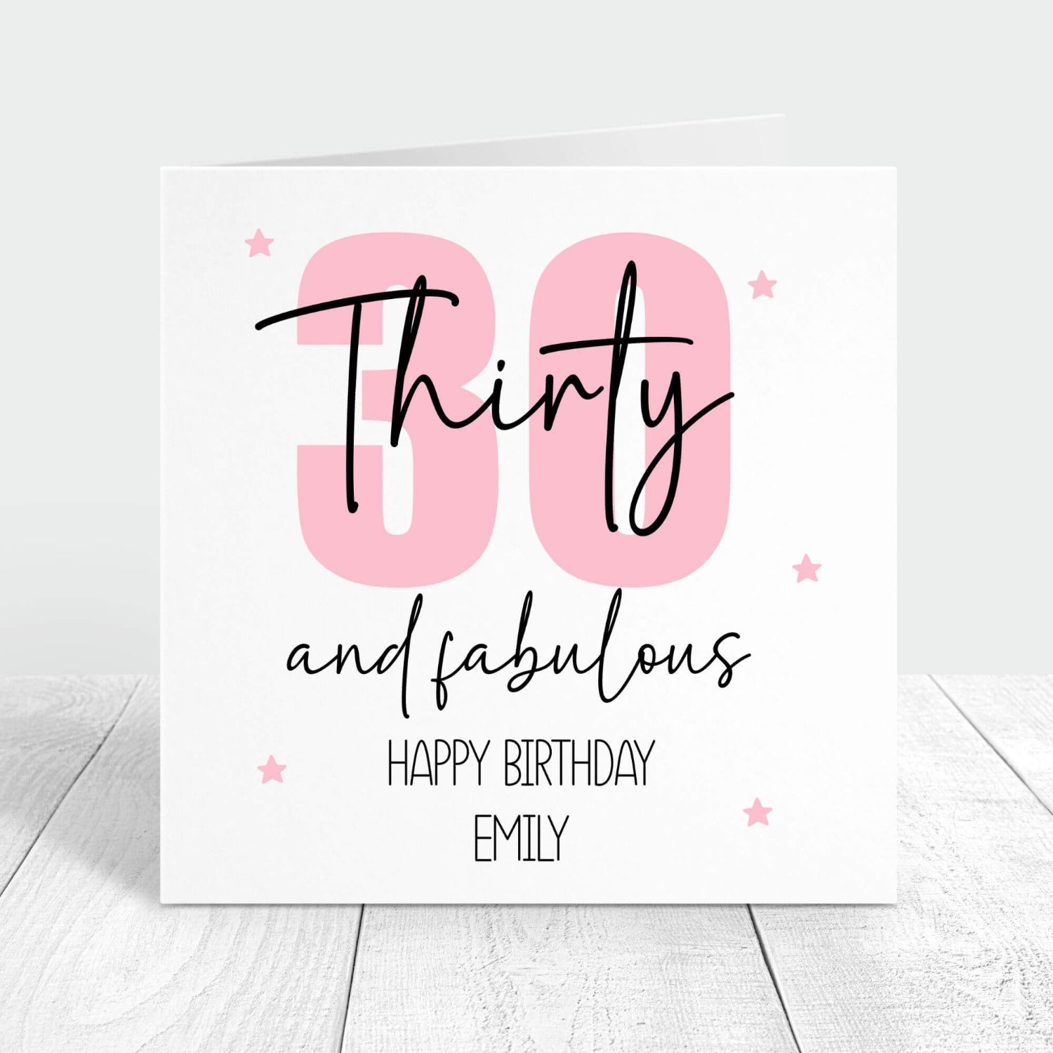 30 and fabulous birthday card - personalised