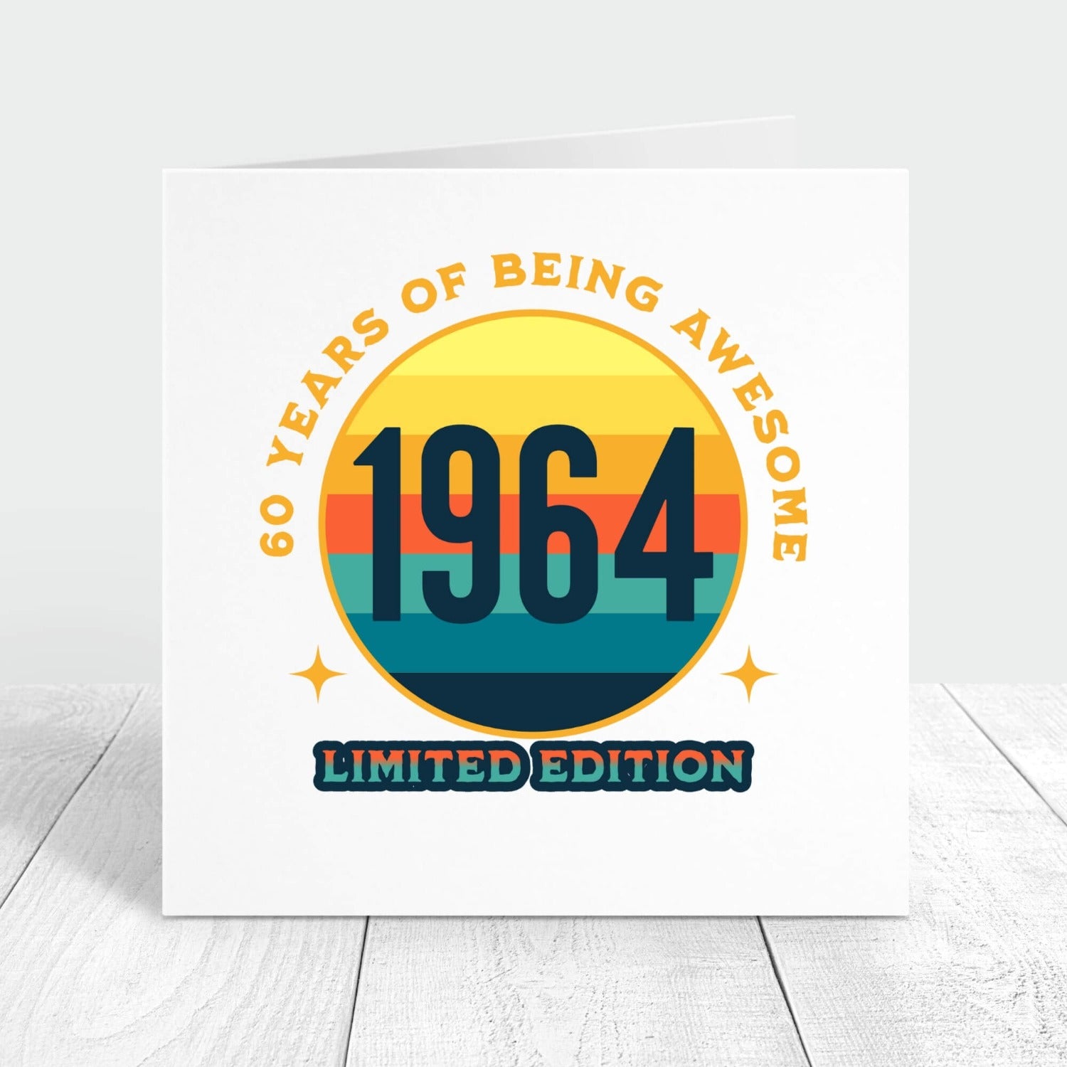 60 years of being awesome personalised card