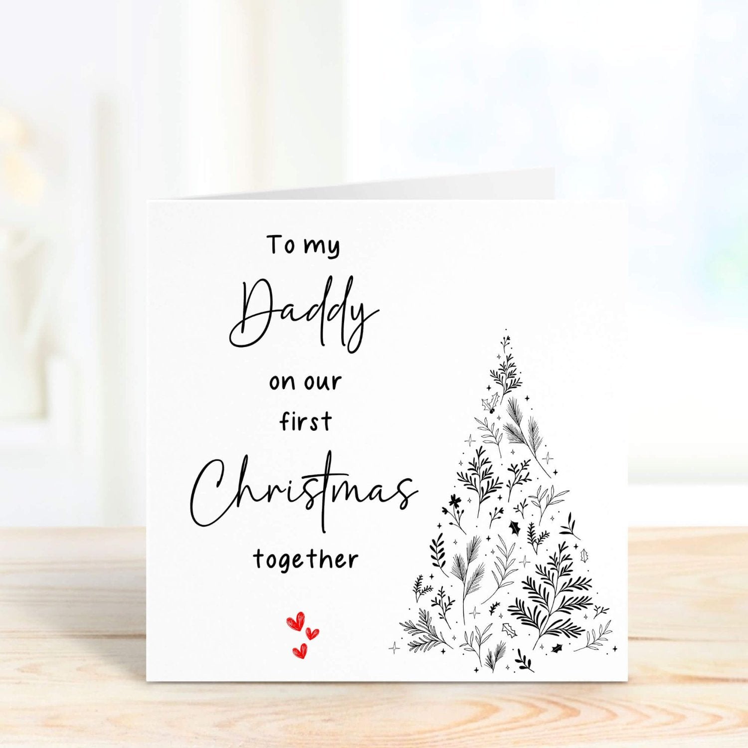 personalised Christmas card for daddy