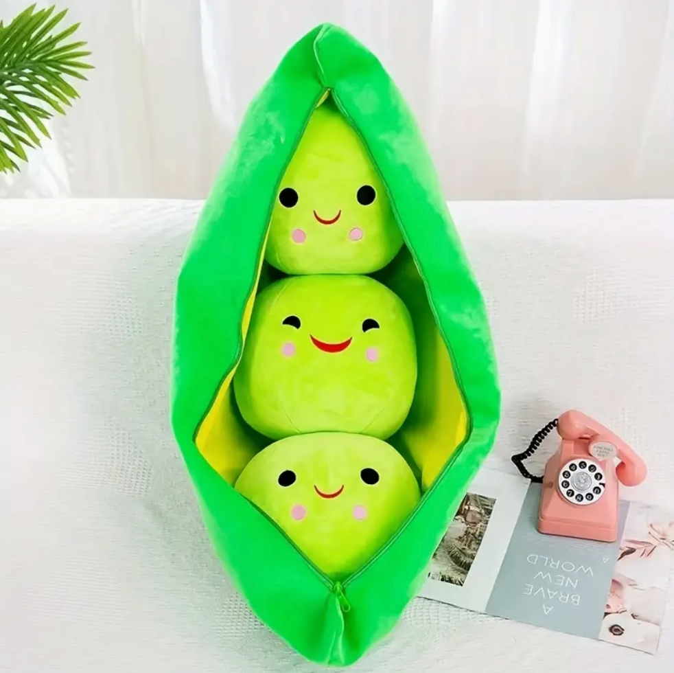 Pea In A Pod Green Huggable Plush Cuddly Toy Aprox23cm