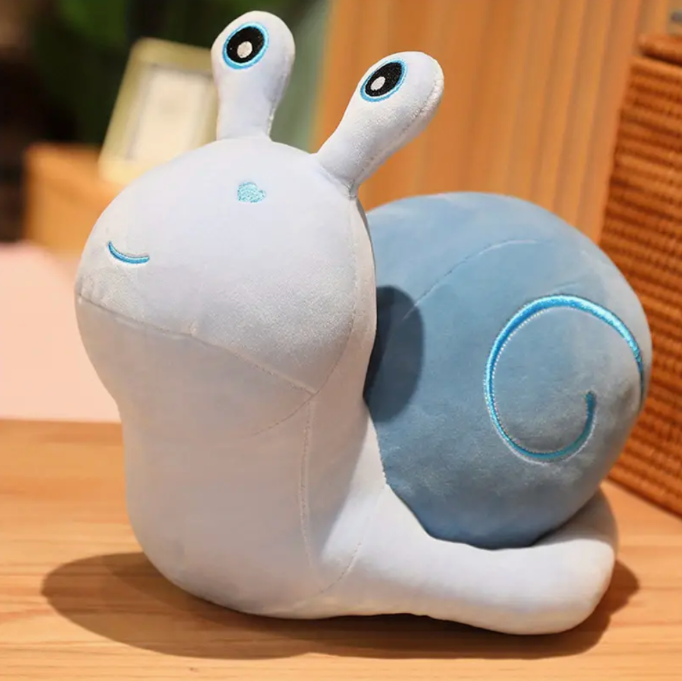 Cute Blue Snail Huggable Plush Cuddly Toy Aprox20cm
