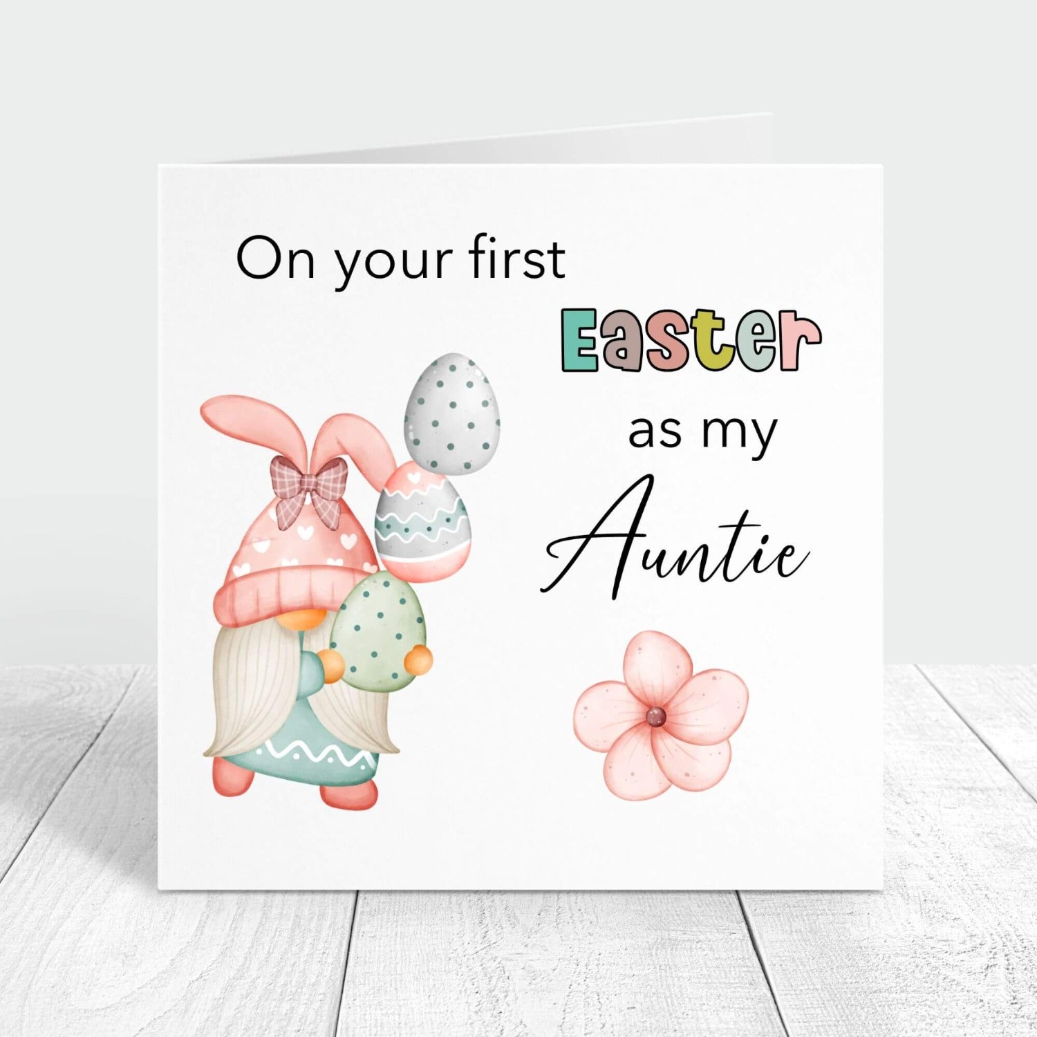 on my first easter as my auntie personalised card