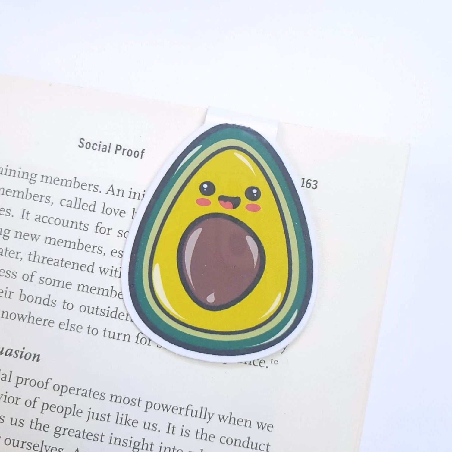 kawaii avocado magnetic bookmark