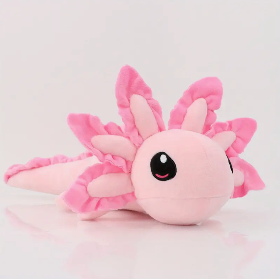 cute pink animal axolotl huggable toy