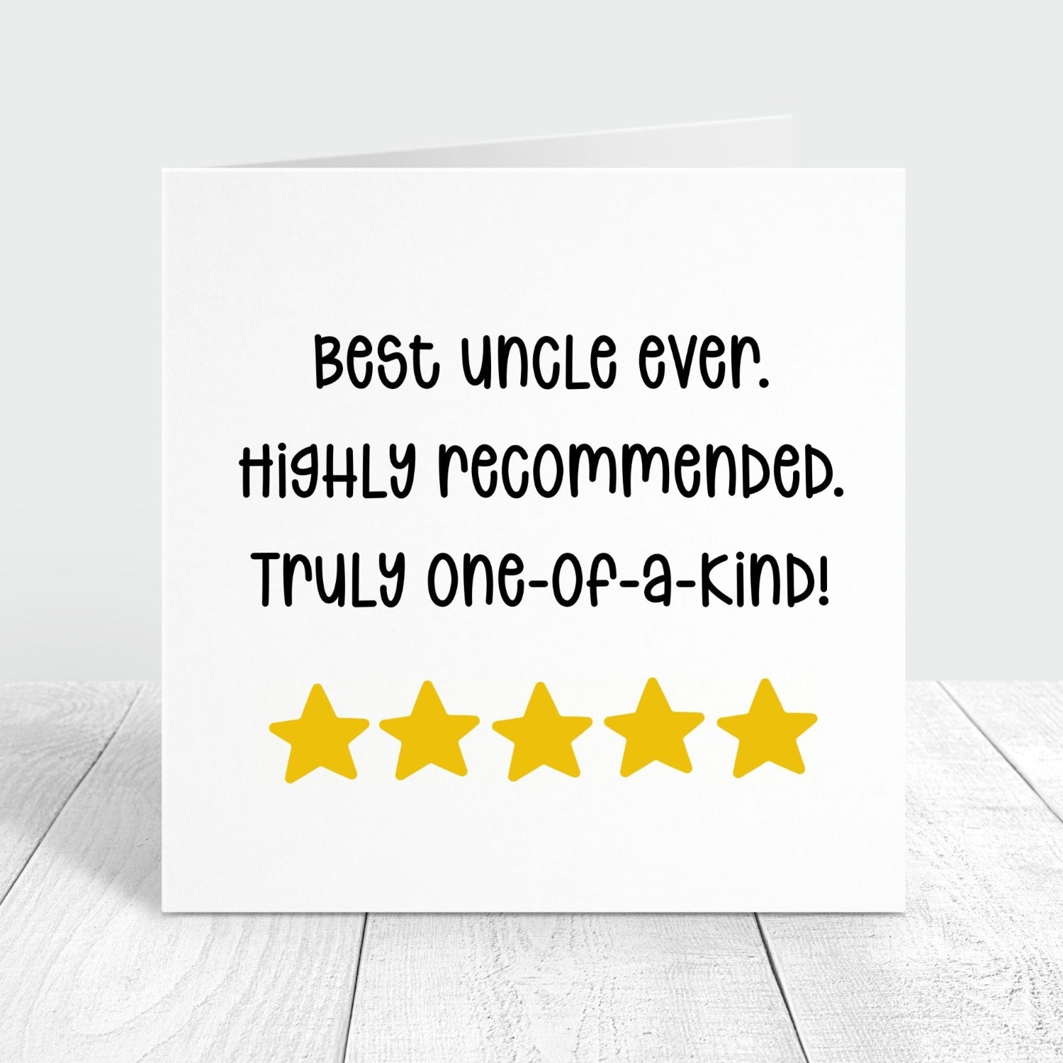 best uncle ever 5 stars personalised card