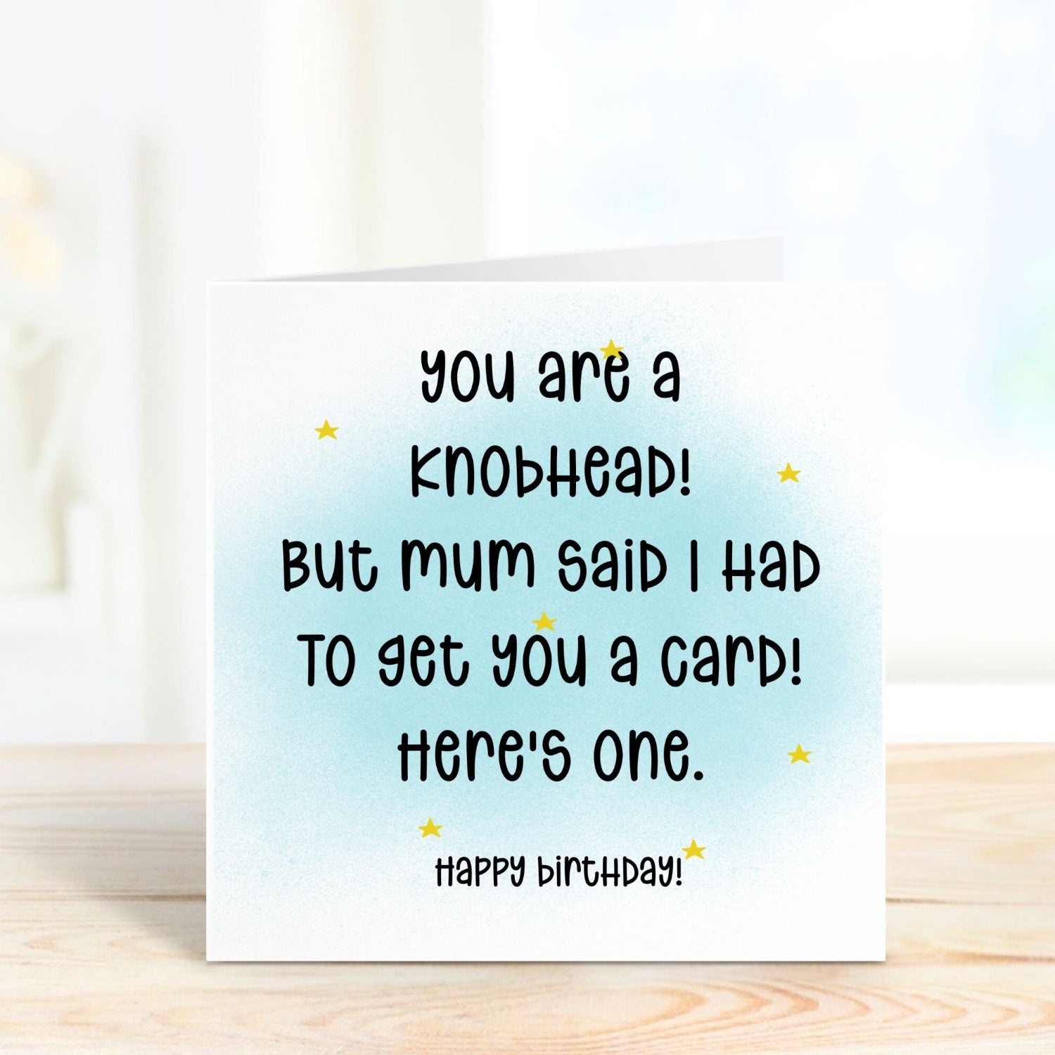 personalised birthday card for brother with humorous quote