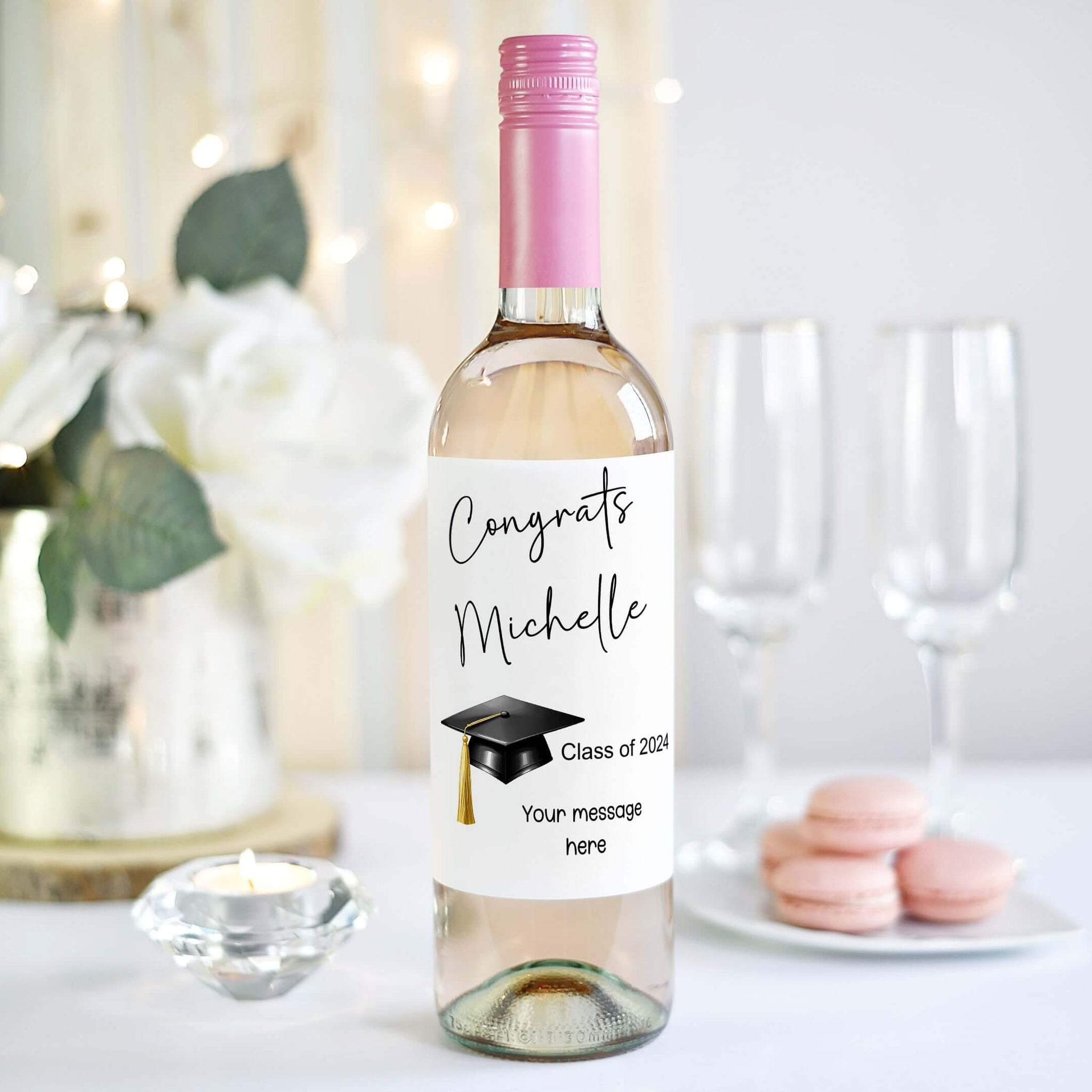 personalised wine label graduation gift