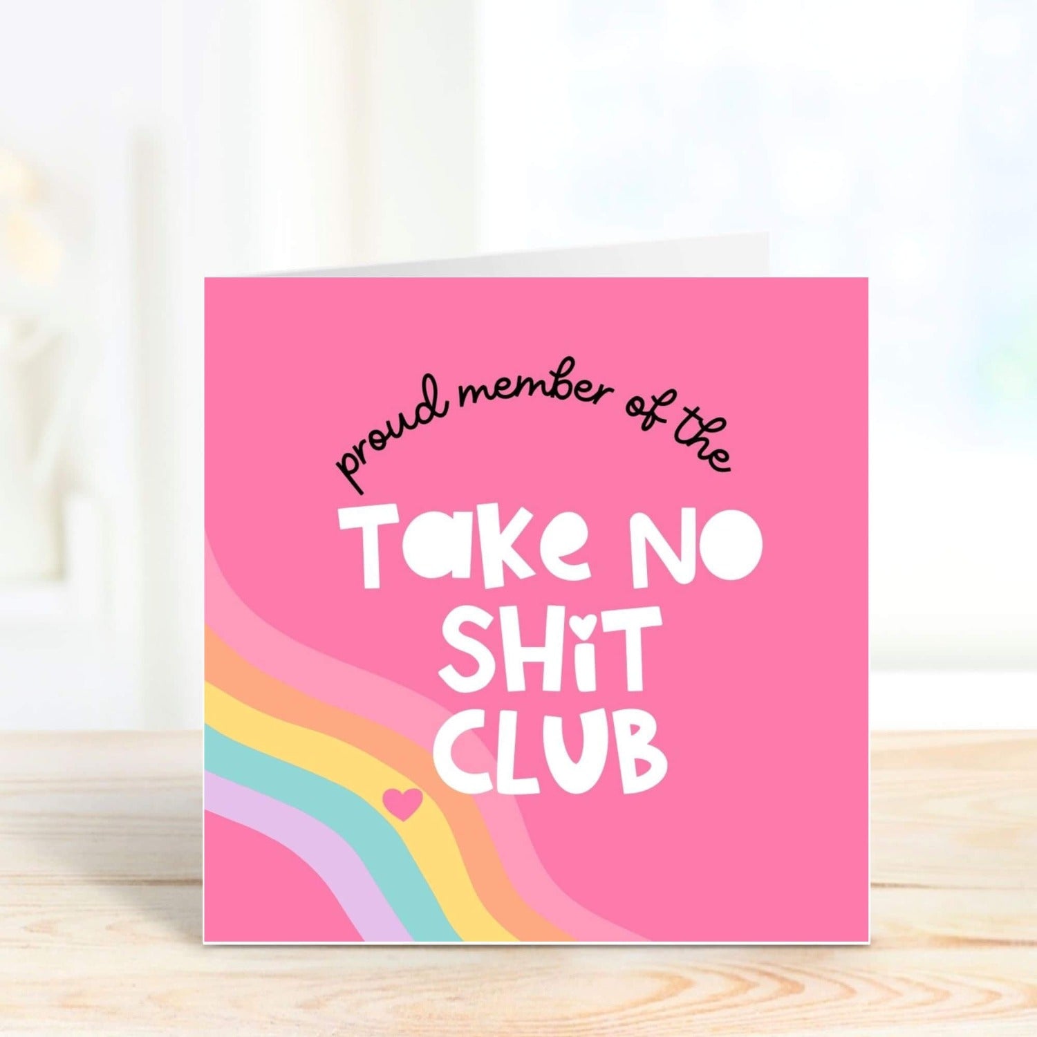 pinky personalised card - take no shit club