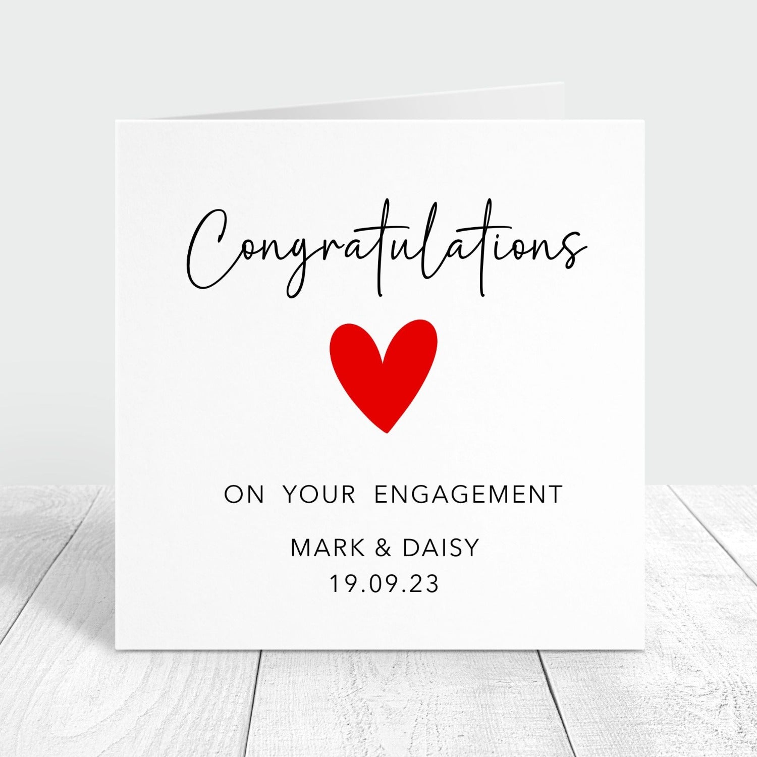 congratulations on your engagement personalised card