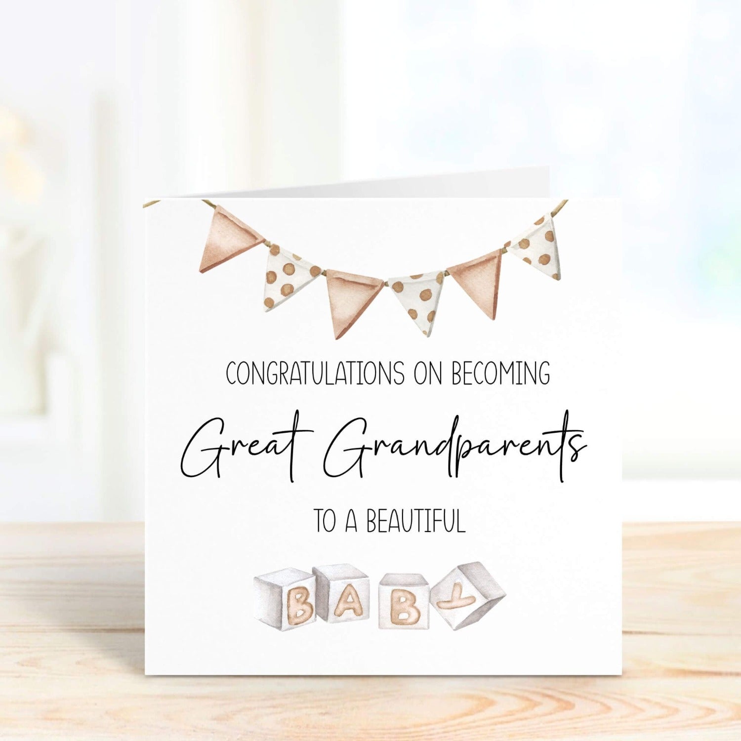 new baby card for great grandparents personalised