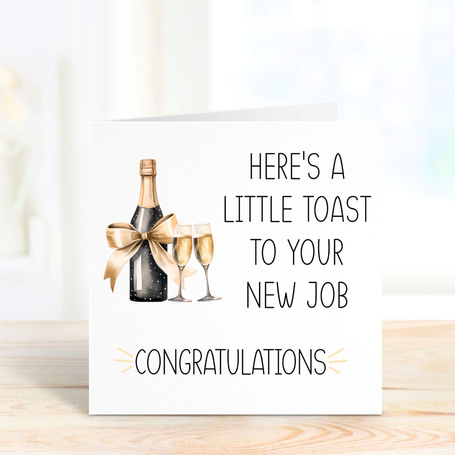 a little toast to your new job congratulations card