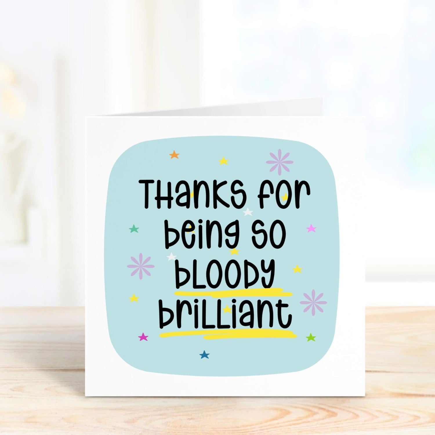 cute personalised thank you card