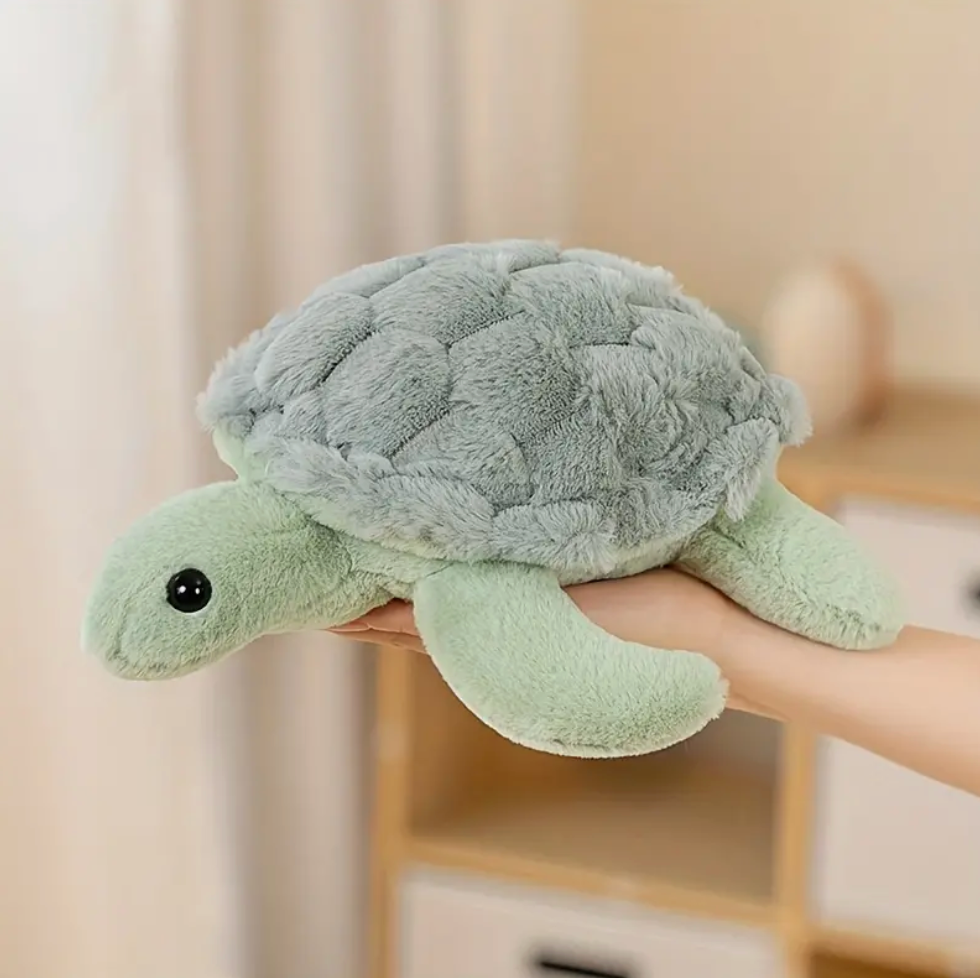 green turtle plush toy huggable