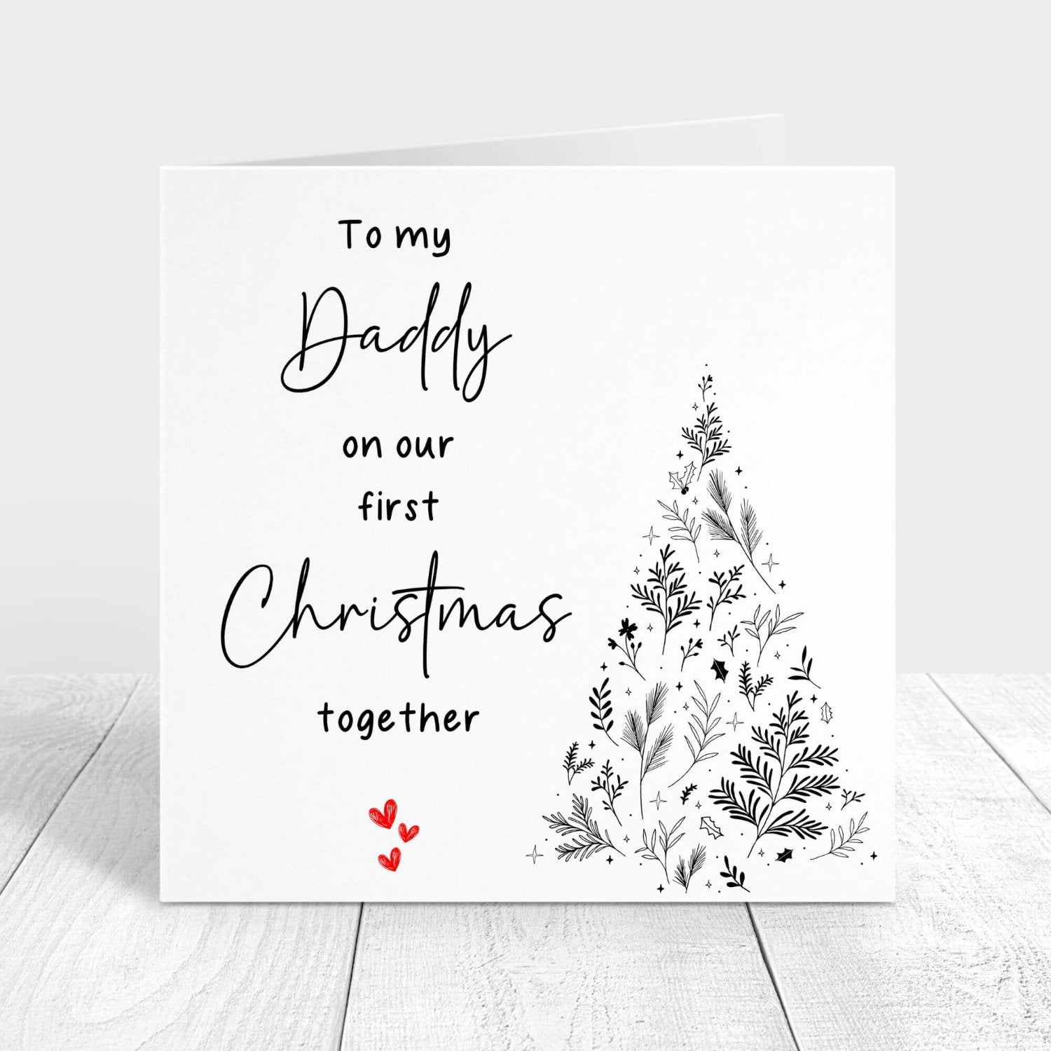 To my daddy on our first christmas together personalised card