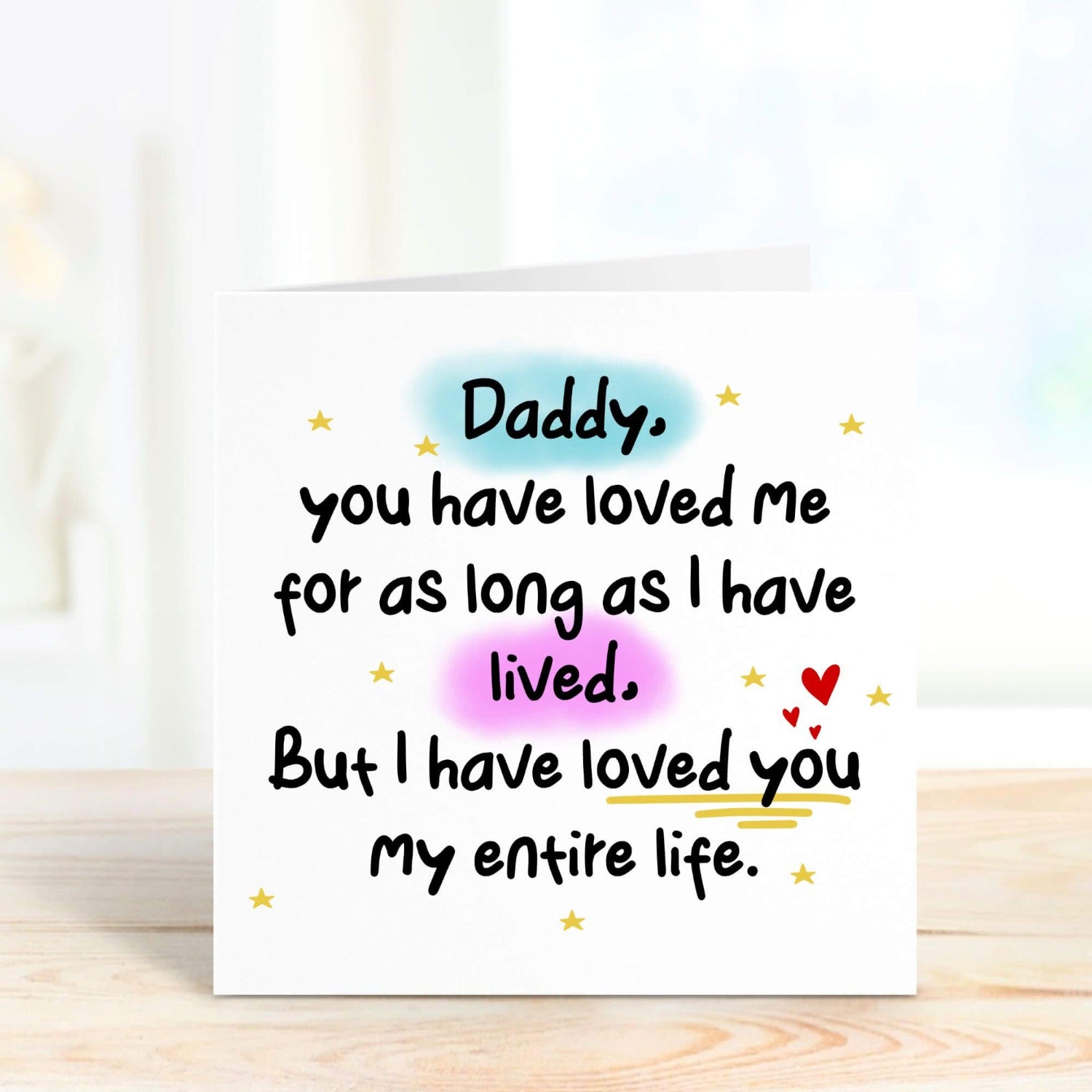 cute card for daddy personalised