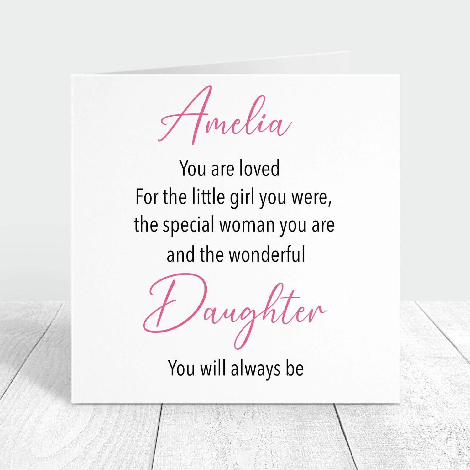 To My Daughter Personalised birthday card