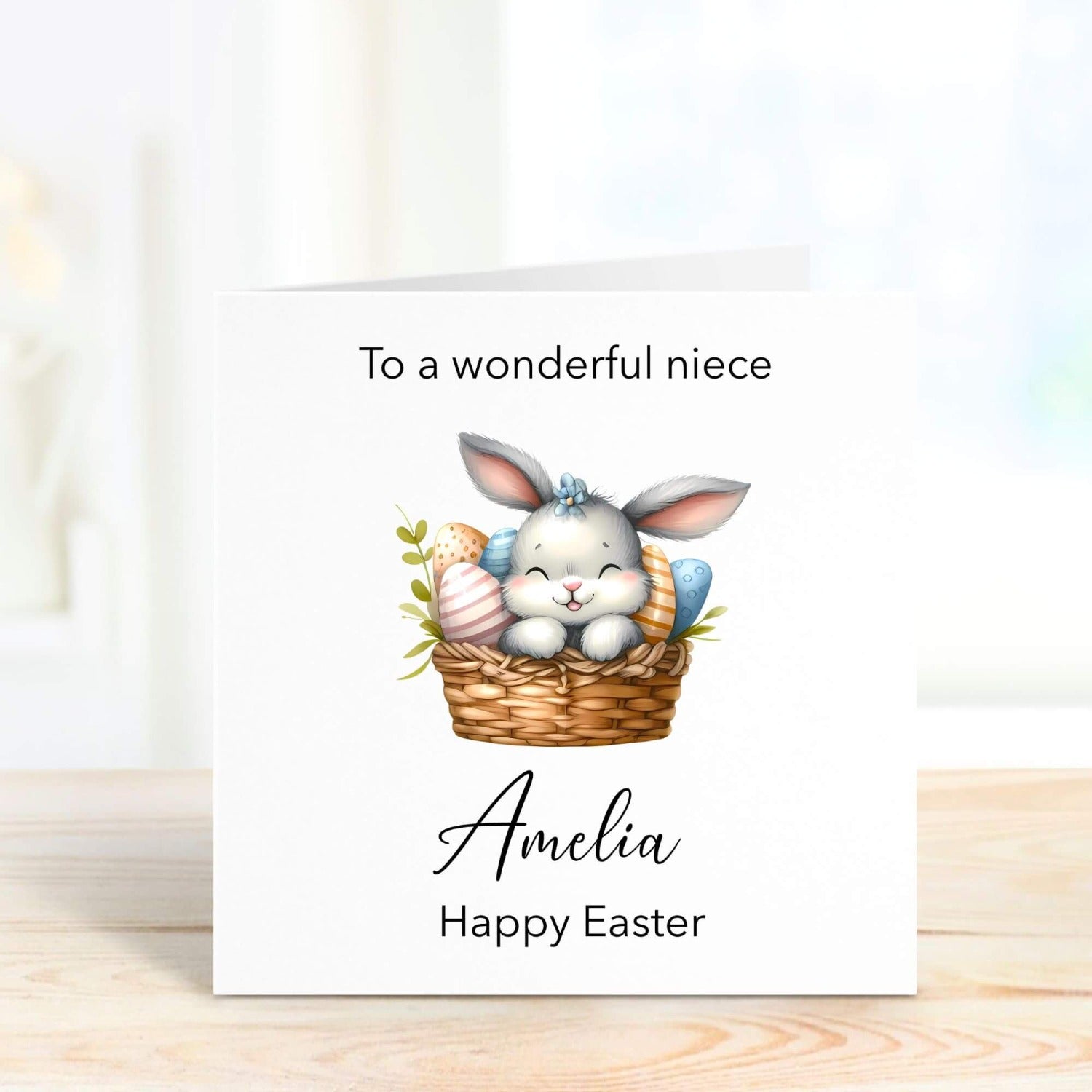 personalised card for niece wishing a happy easter