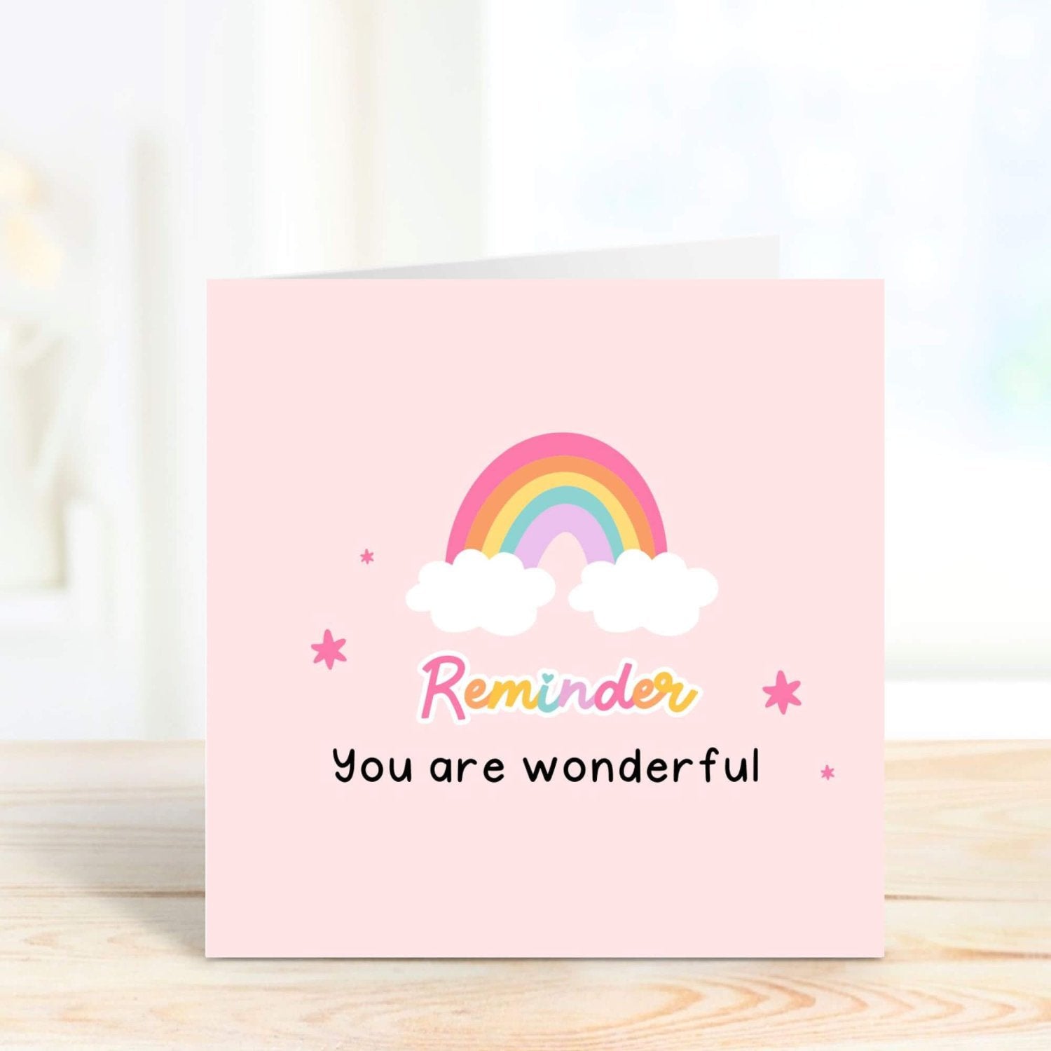 encouragement personalised card - reminder you are wonderful