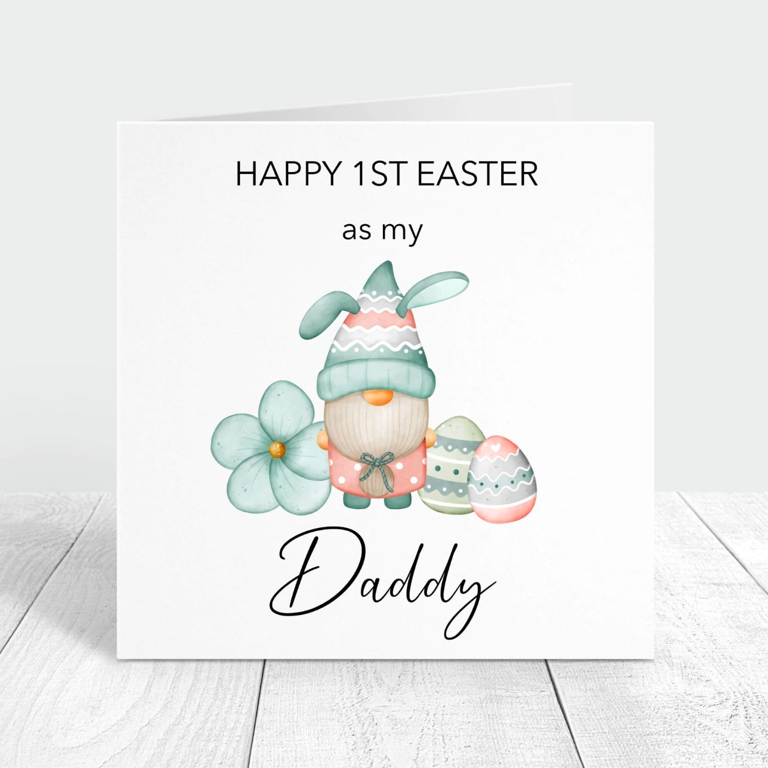 easter gnomes personalised card for daddy
