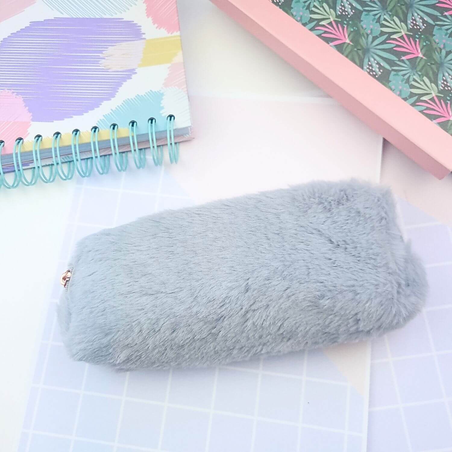 grey pencil case stationery gift