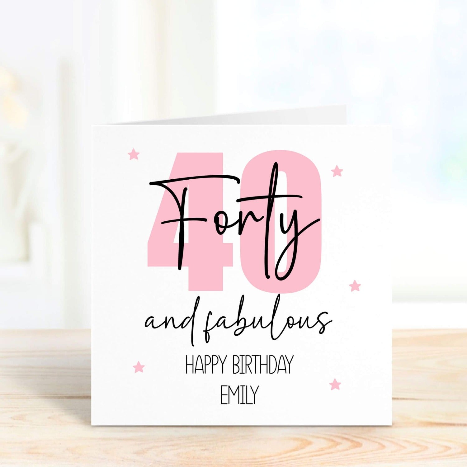 happy 40th birthday personalised card