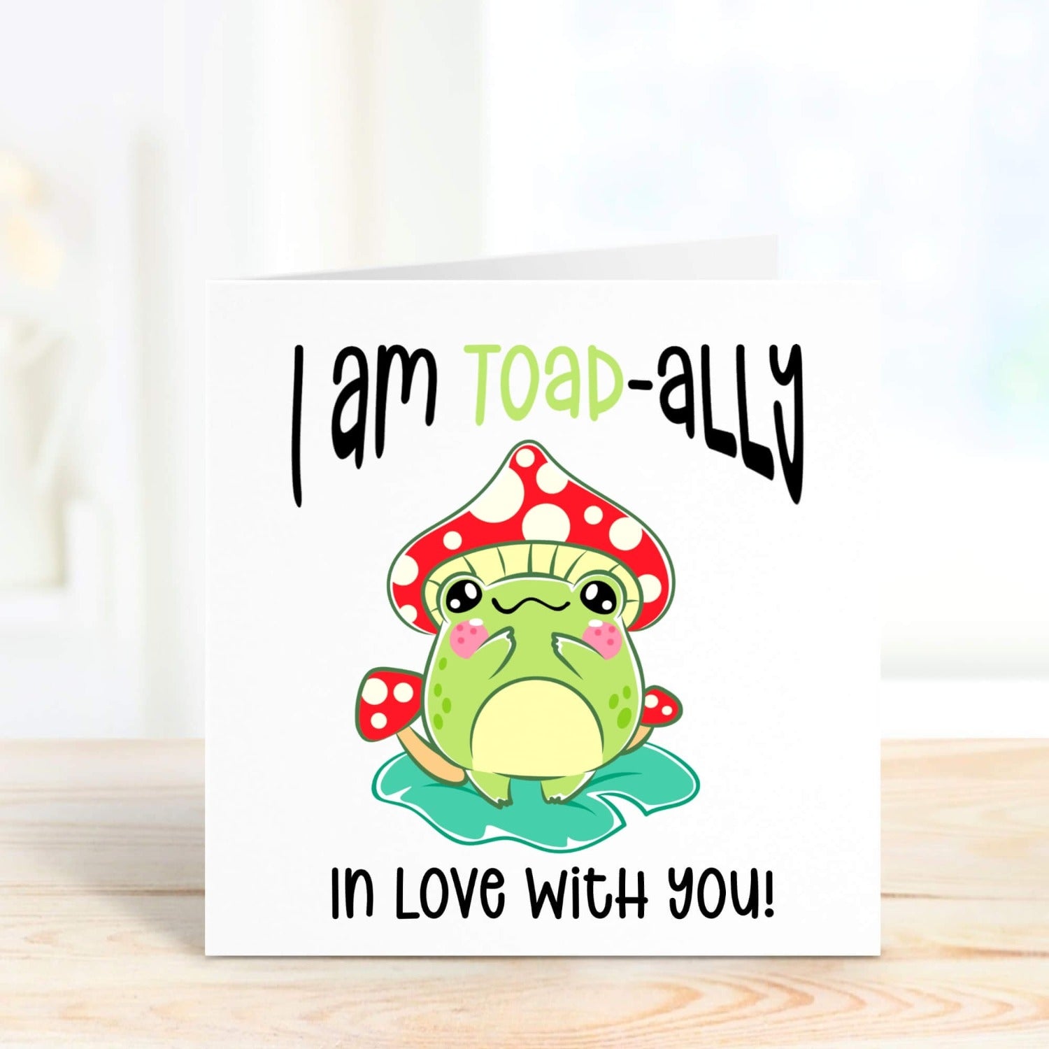 Funny Pun frog personalised card