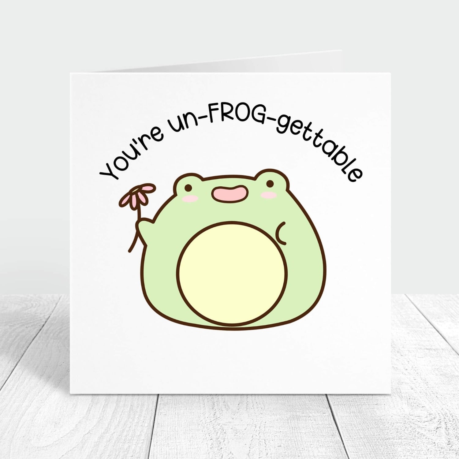 You're Un-frog-gettable funny leaving card