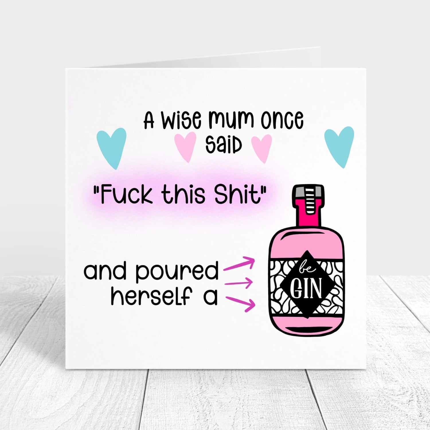 funny and rude personalised card for mum