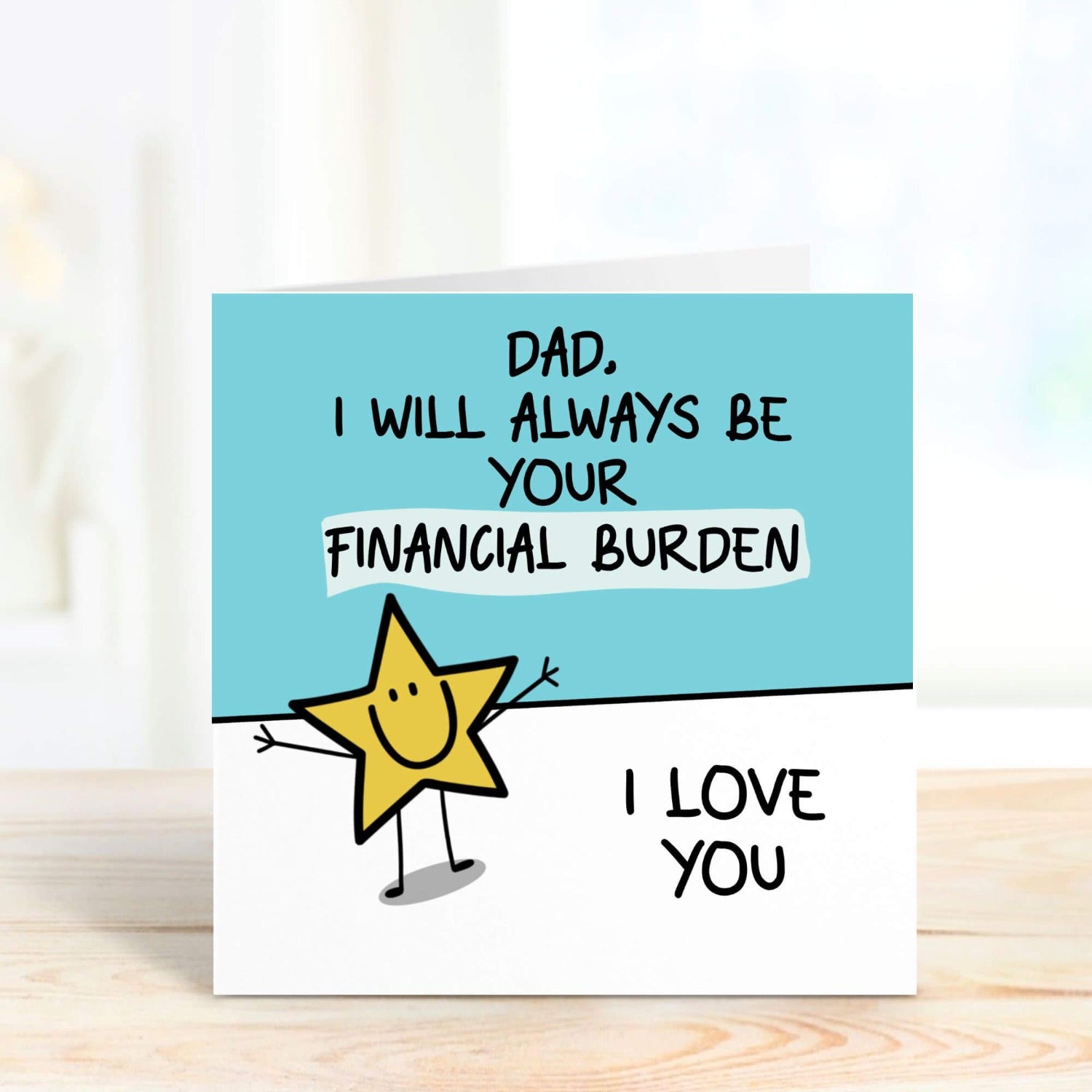 funny personalised card for dad from children