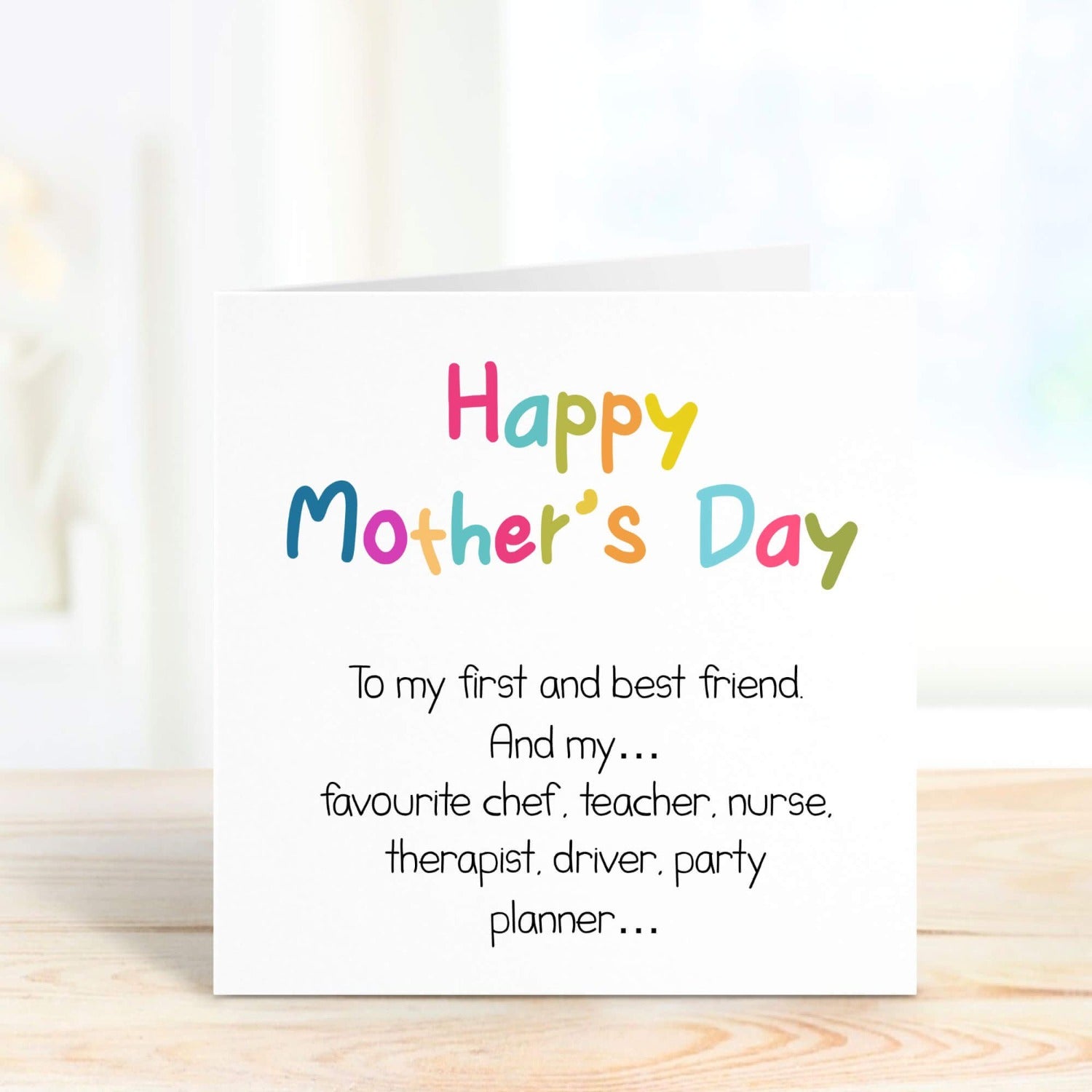 funny personalised card mothers day - mum professions