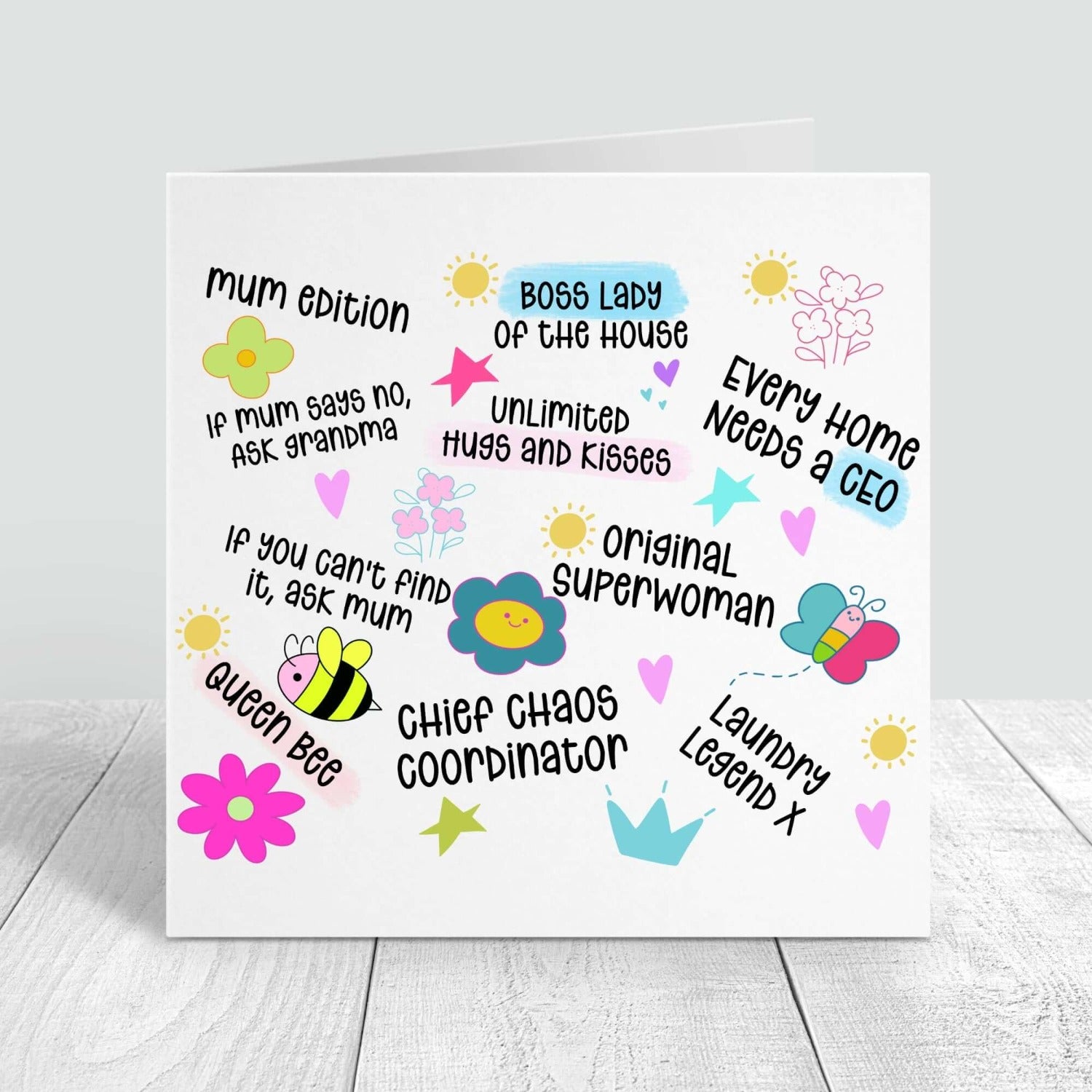 mum edition personalised birthday card with funny quotes