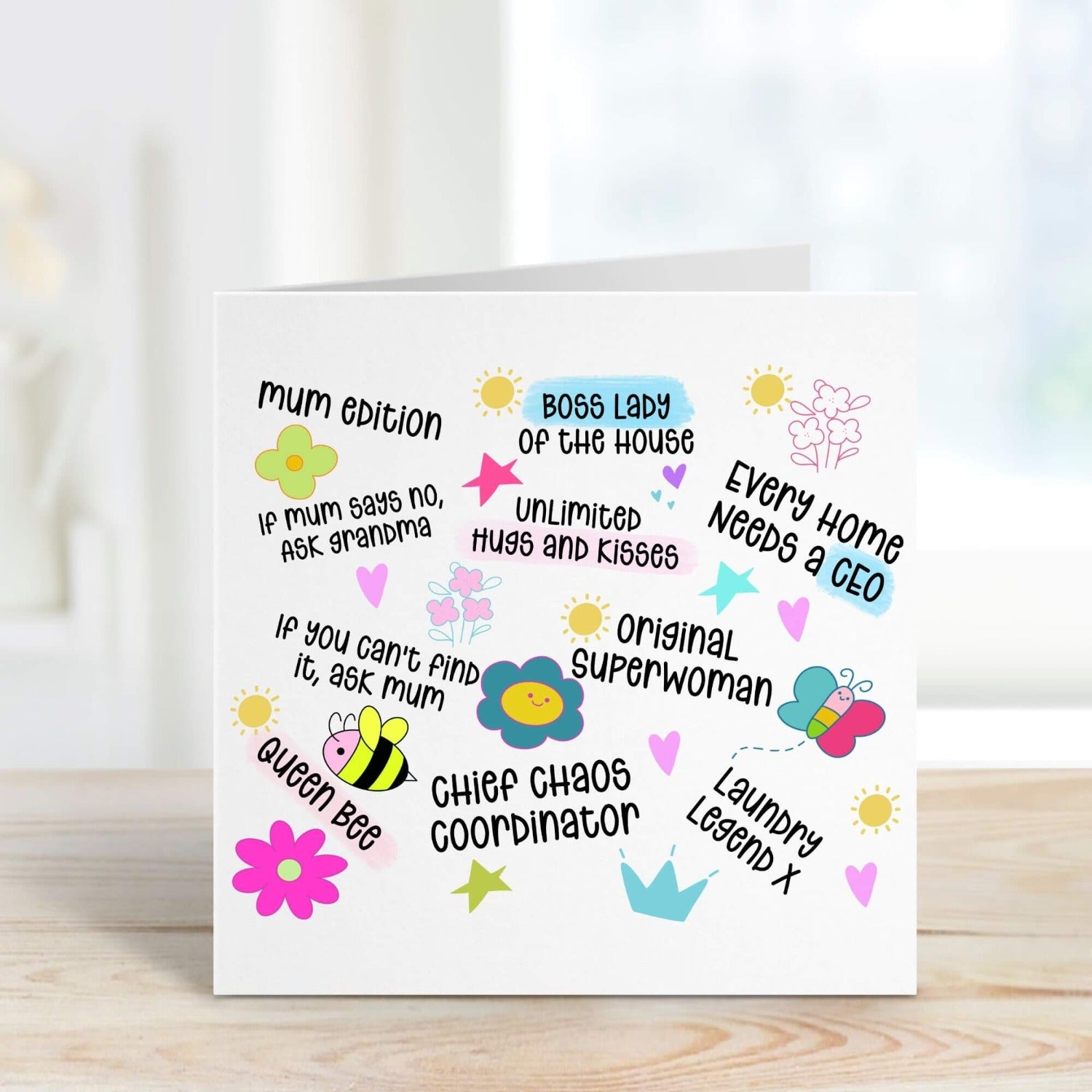 personalised funny card for mum