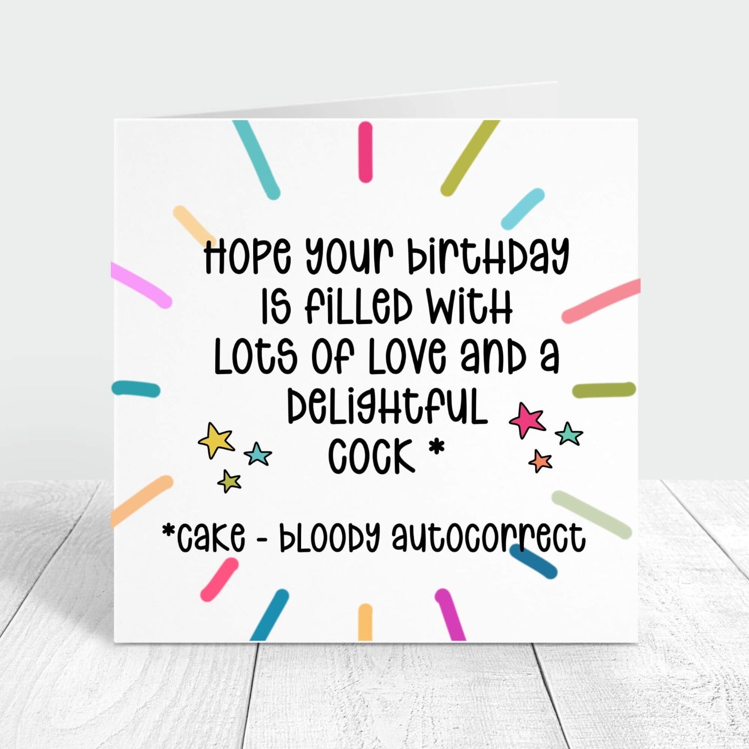 Funny Birthday card for friend personalised