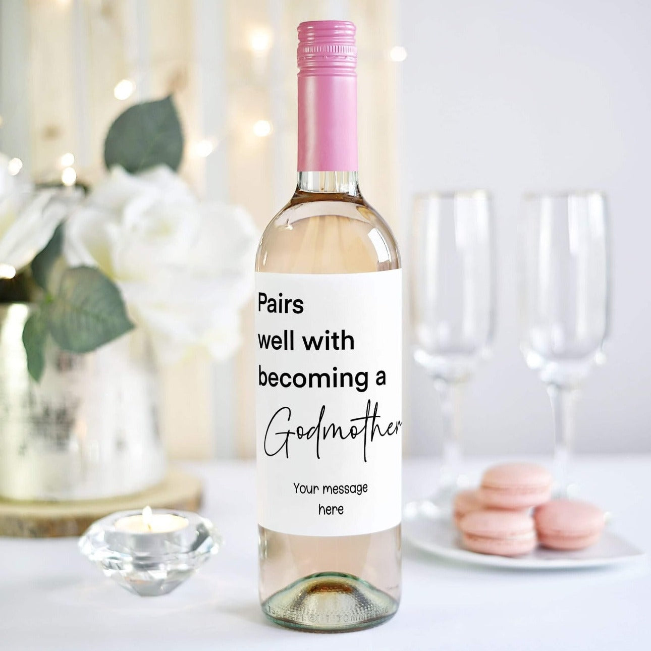 godmother proposal personalised wine label