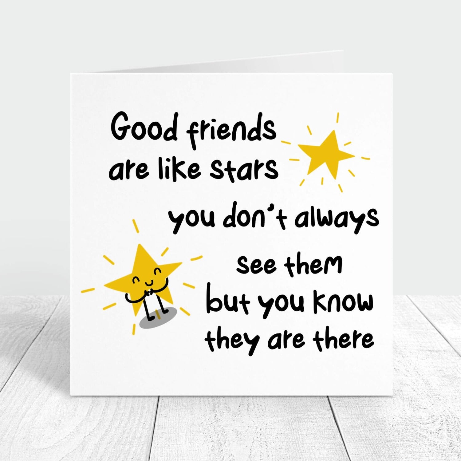 good friends are like stars personalised birthday card
