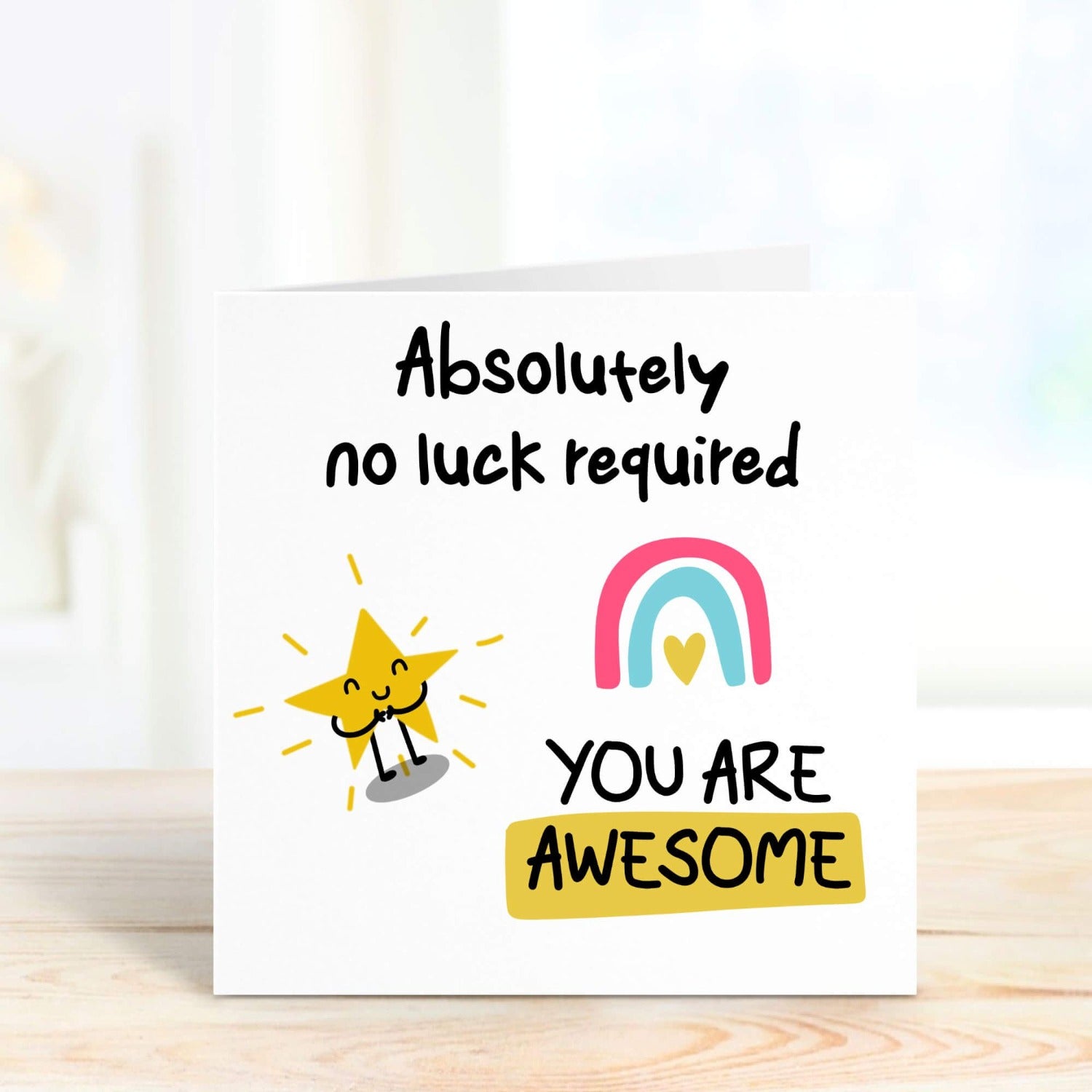 good luck custom greeting card you are awesome