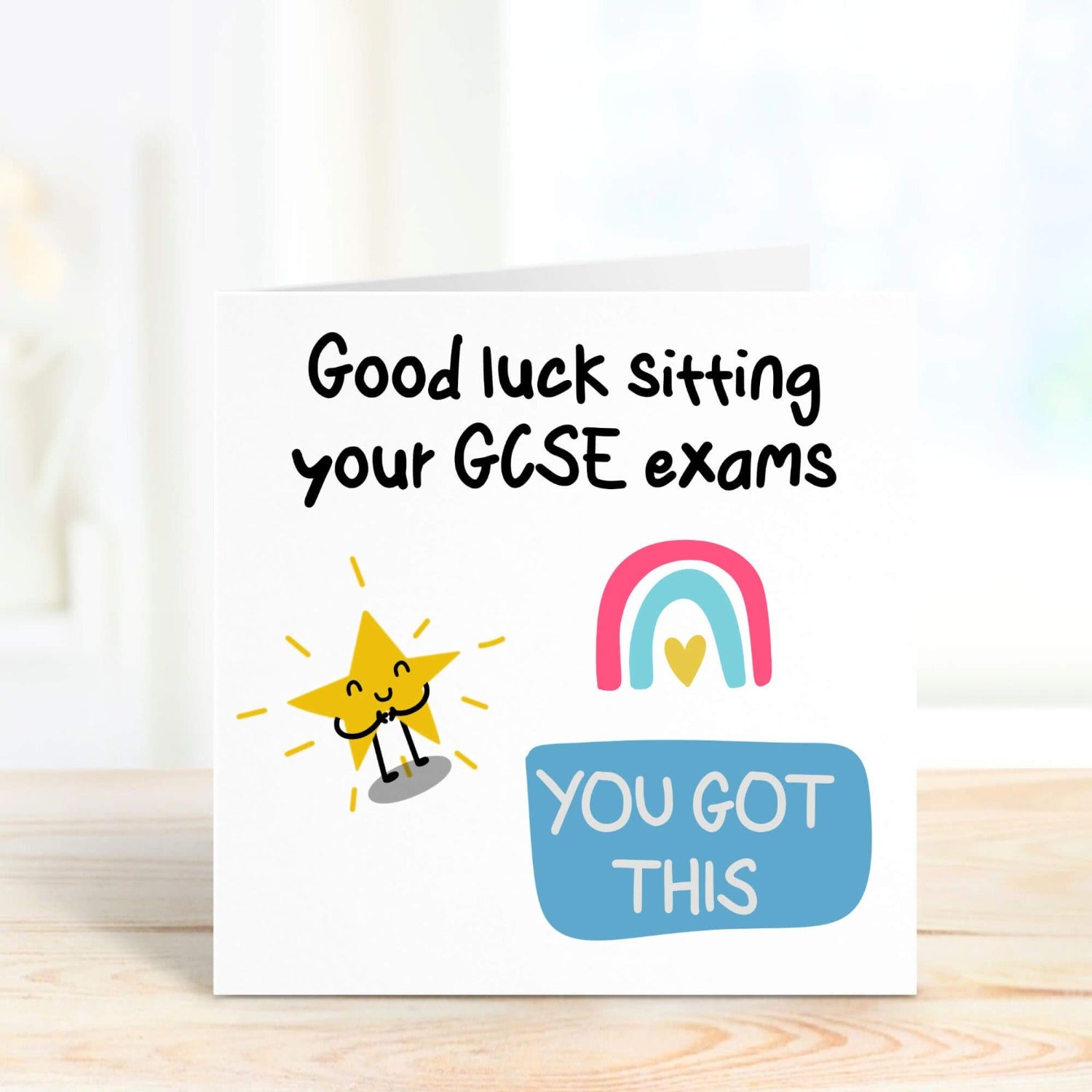 good luck with you exams personalised card