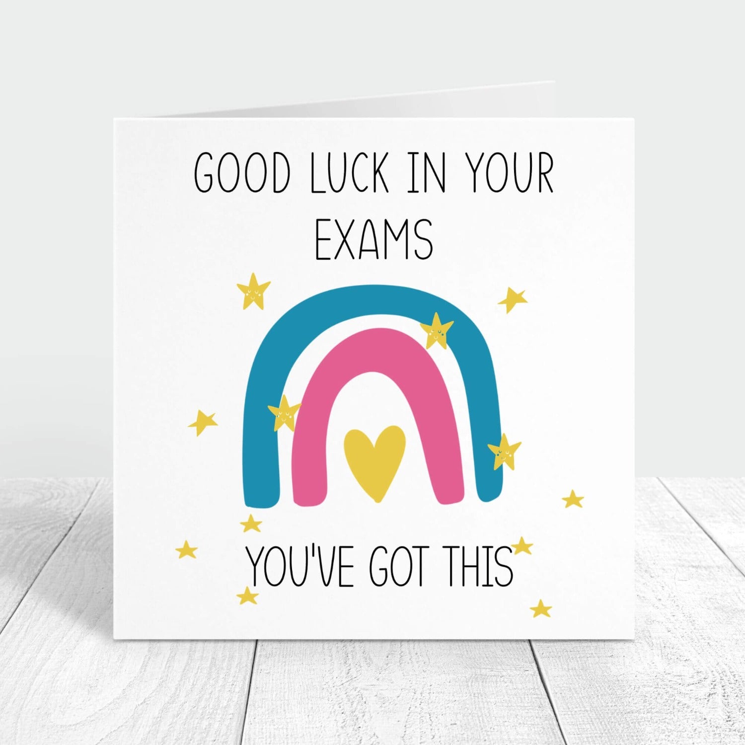 good luck in your exams personalised card