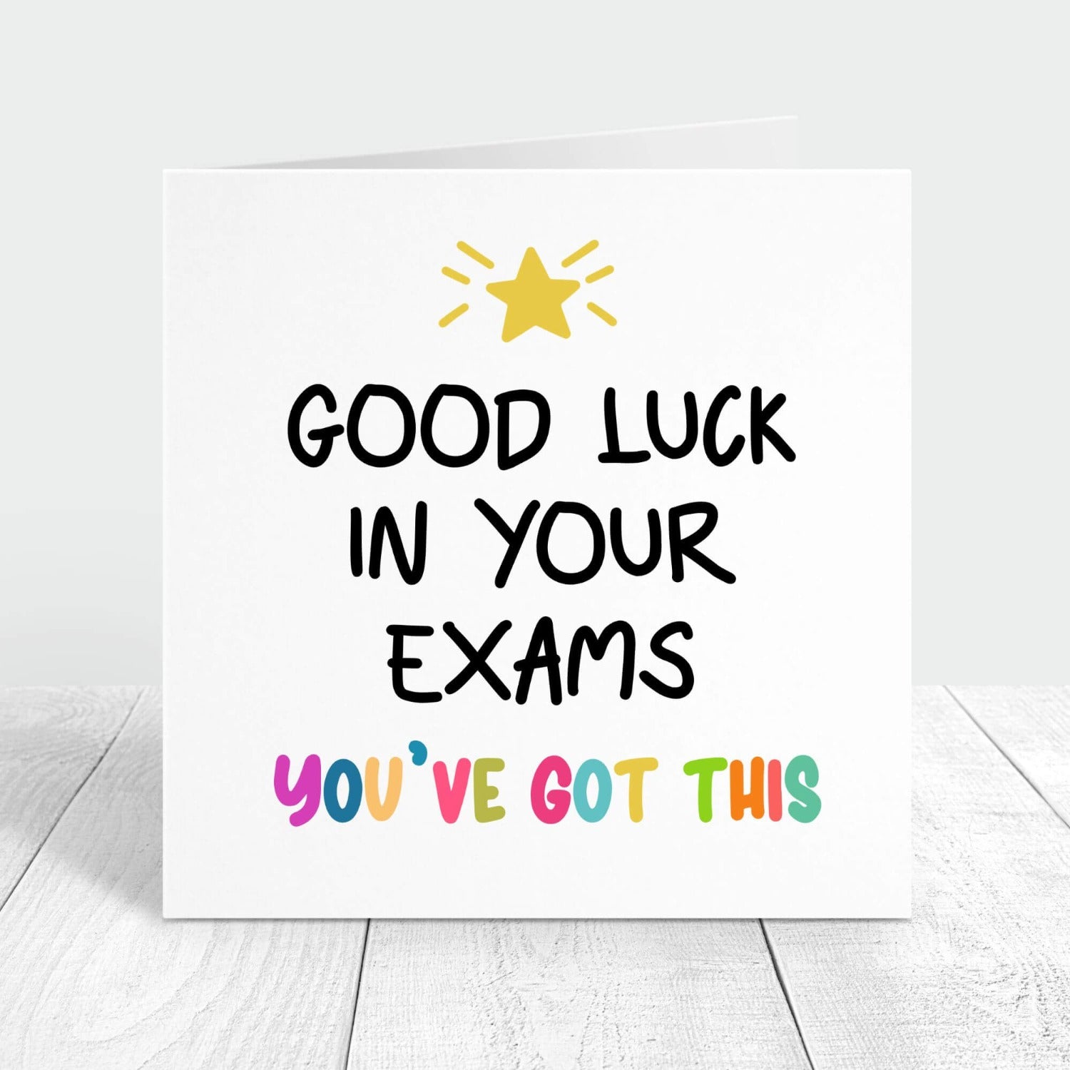 good luck in your exams you've got this personalised card