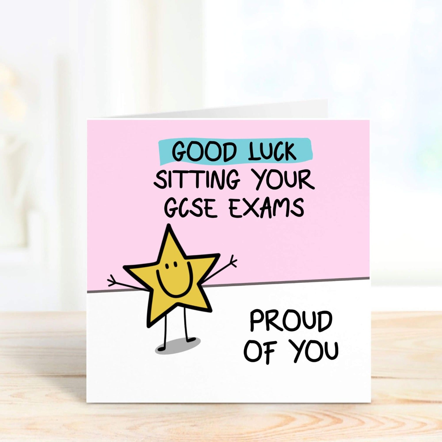 GCSE exams good luck card personalised