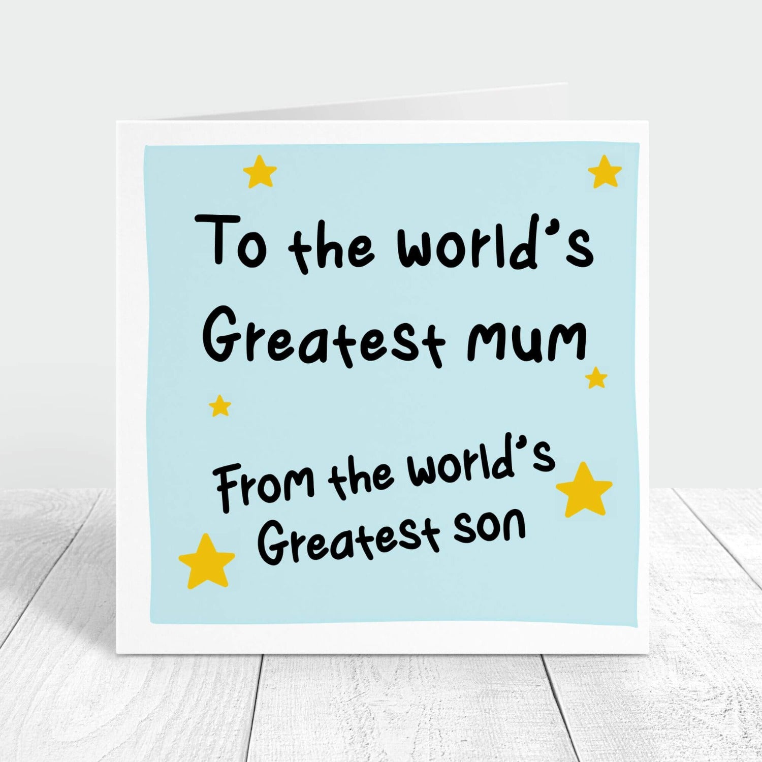 to the world's greatest mum from the world's greatest son personalised card
