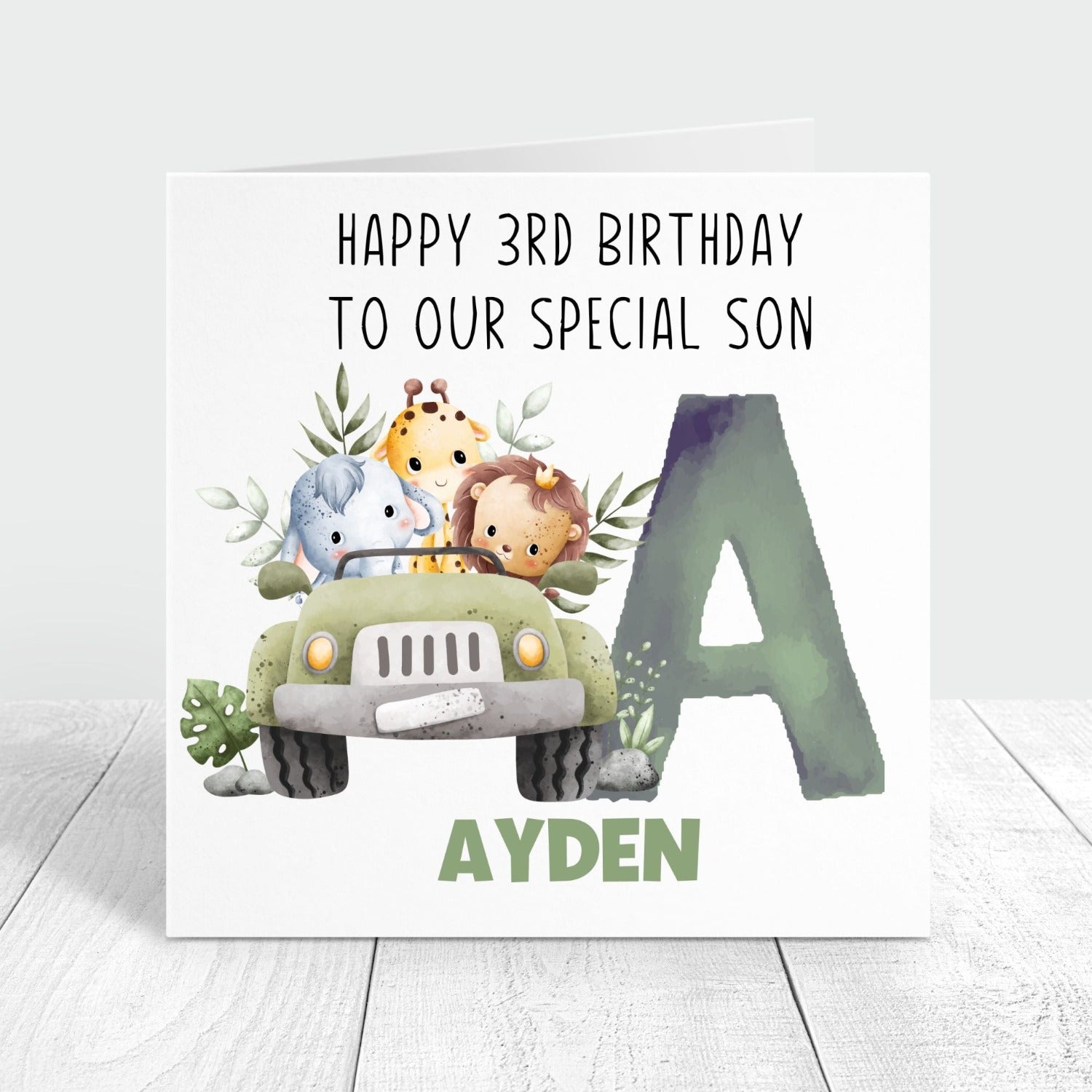 happy 3rd birthday to our special son personalised card