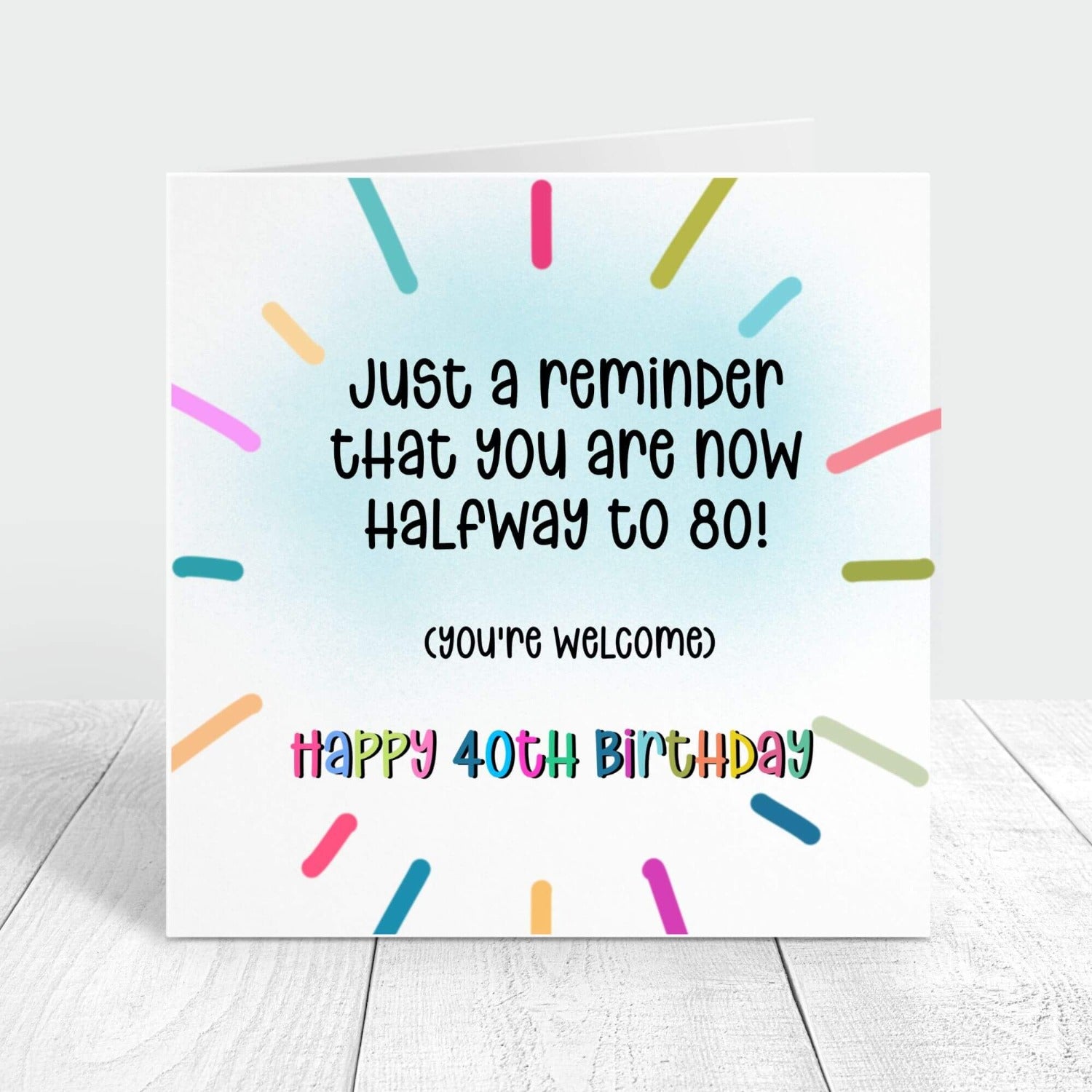 funny personalised birthday card happy 40th