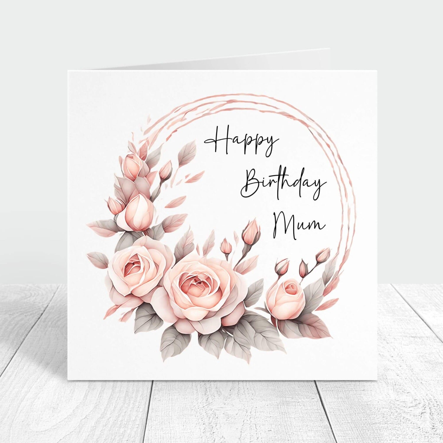 floral roses personalised birthday card for mum
