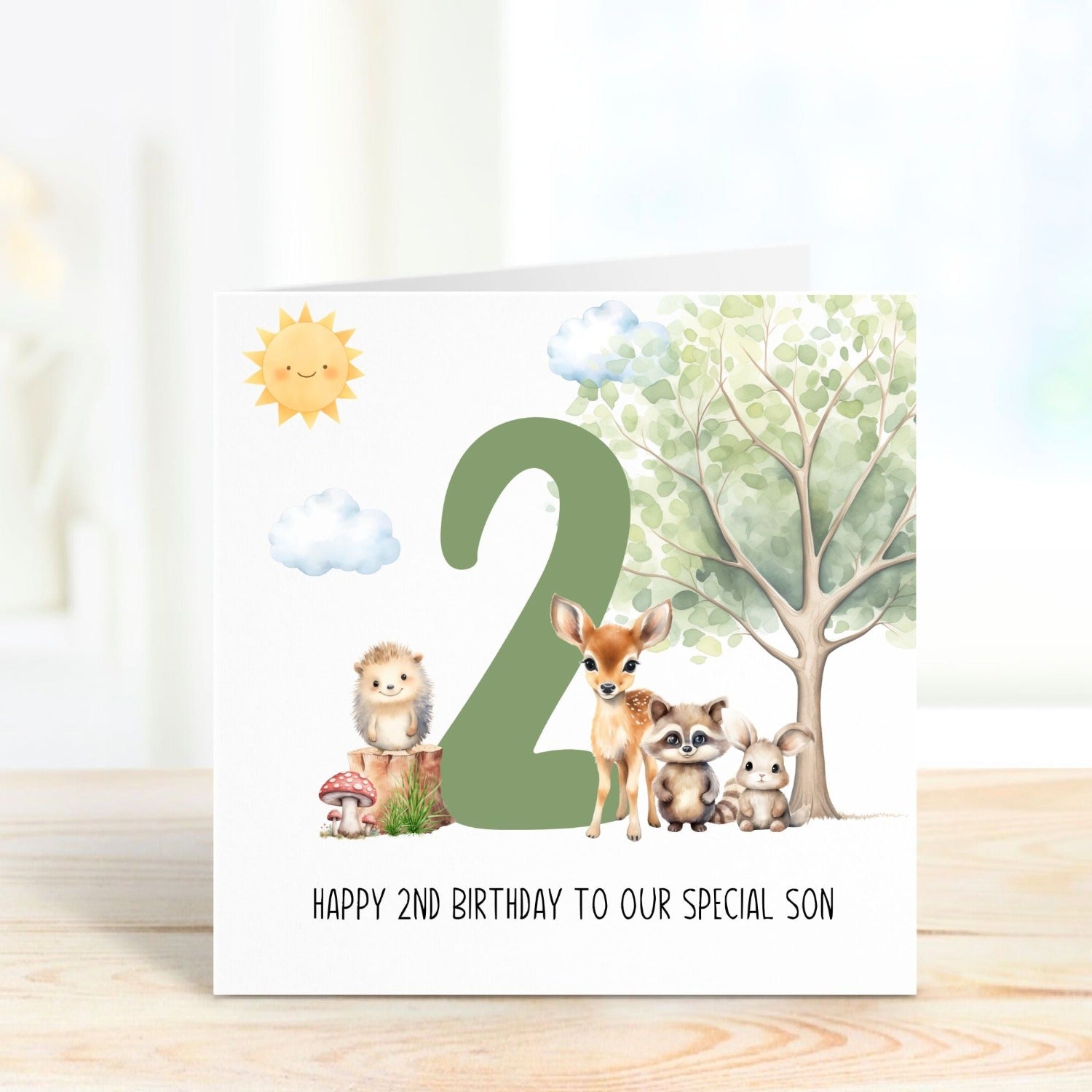 happy 2nd birthday to our special son personalised card