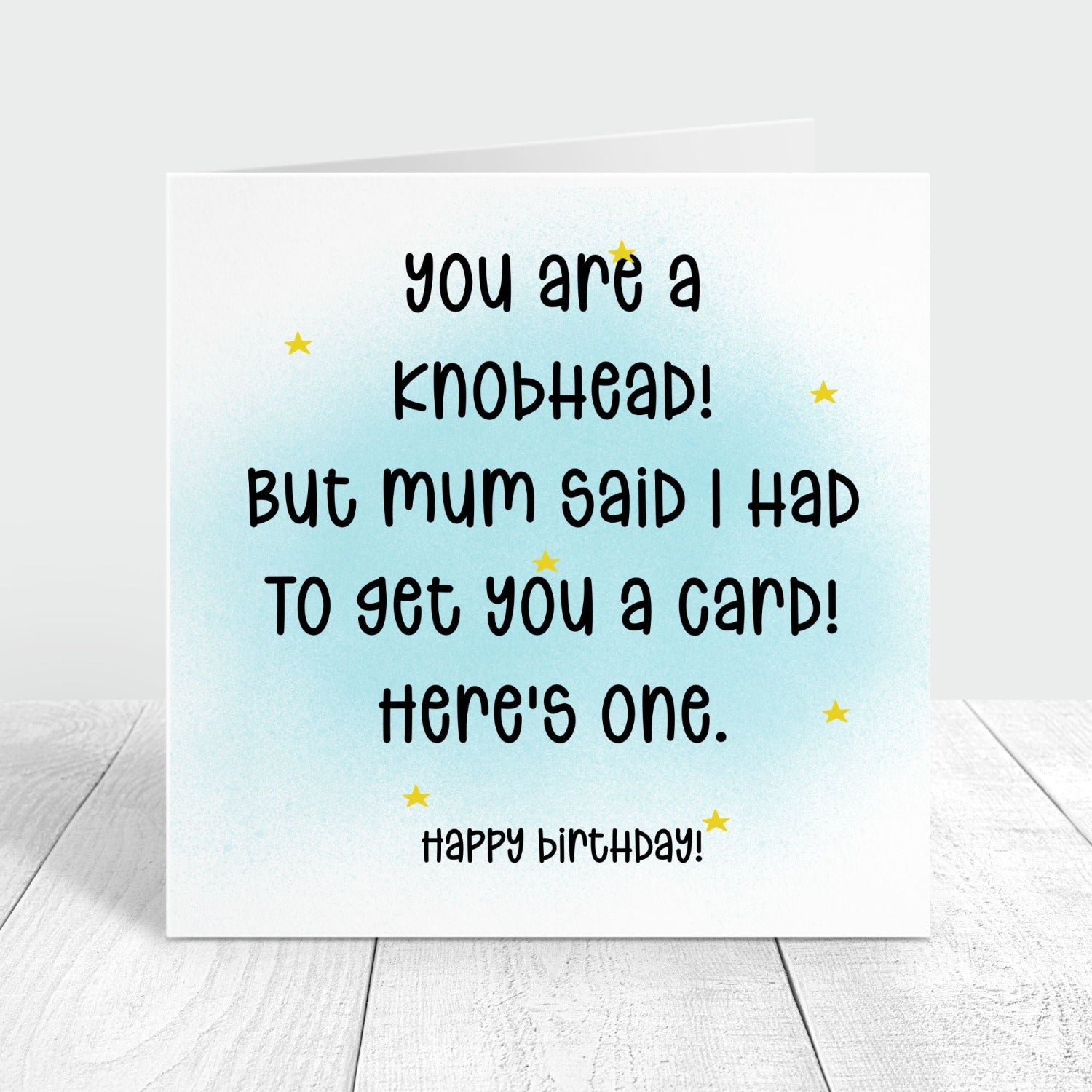funny personalised birthday card for brother